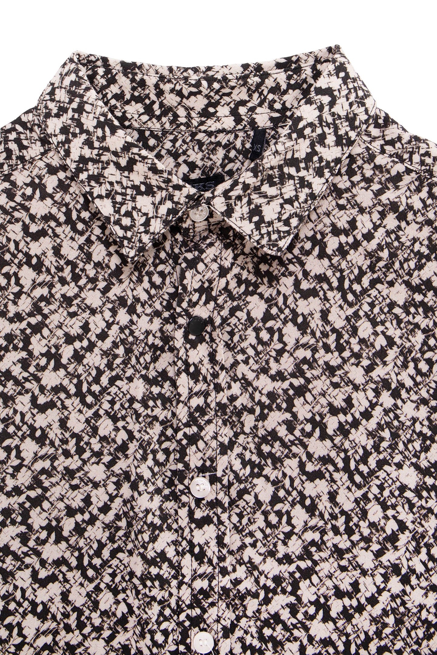 BLACK SHIRT LENZING™ ECOVERO™ GRAPHIC FLOWERS BOY 3