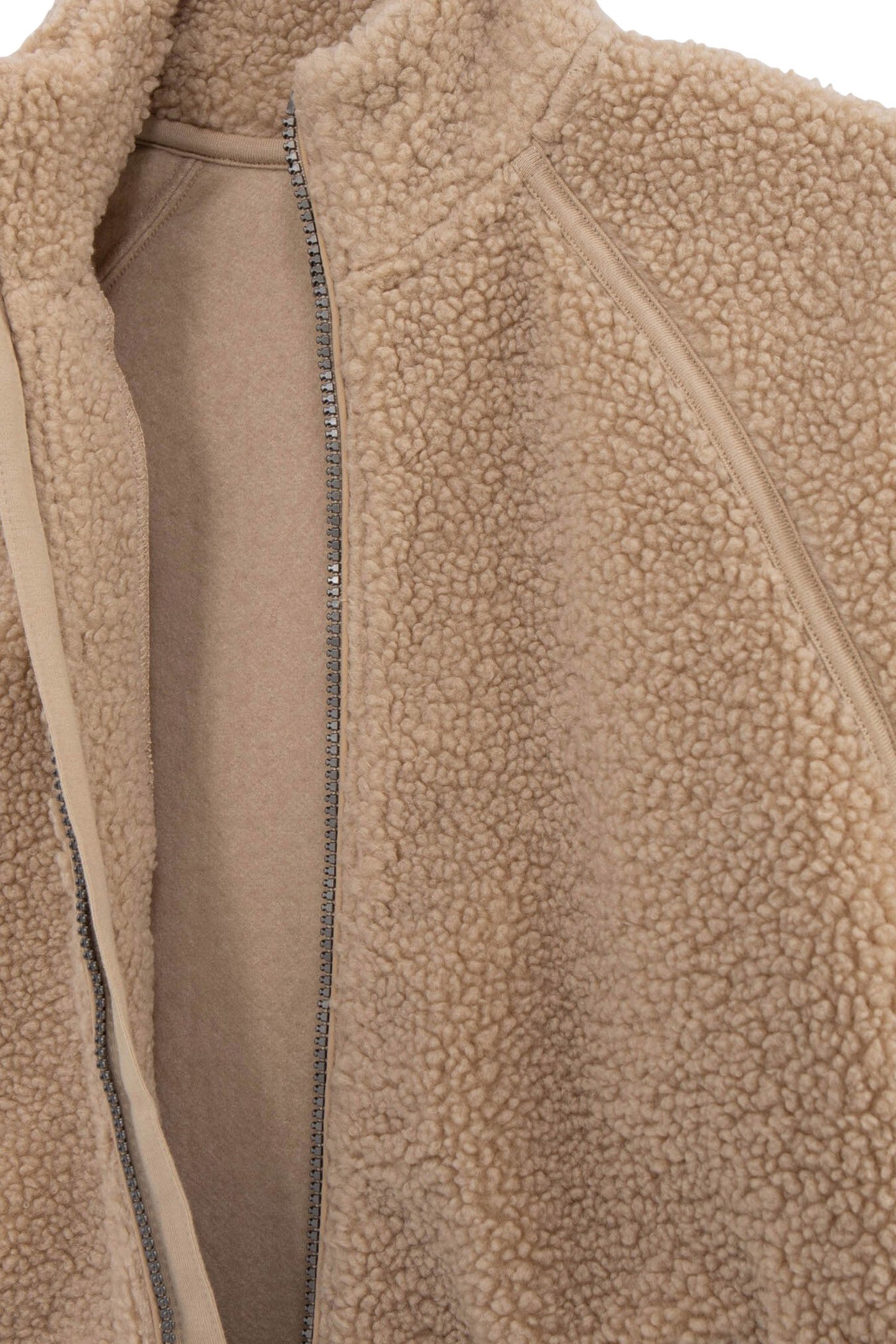 BOY'S BEIGE RECYCLED SHERPA CARDIGAN WITH ZIPPED POCKETS 6