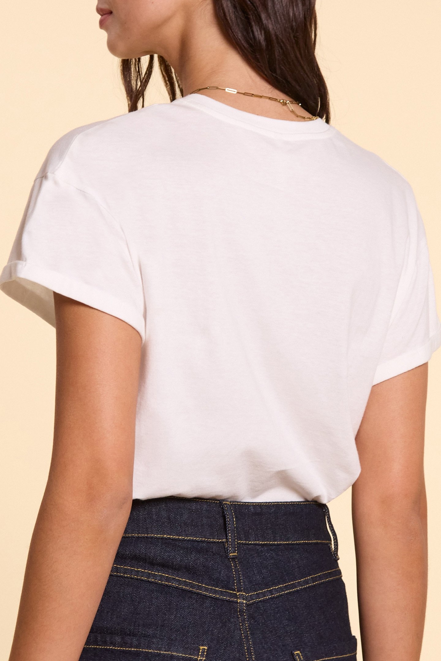 WHITE T_SHIRT WITH GOLD MONOGRAM 2