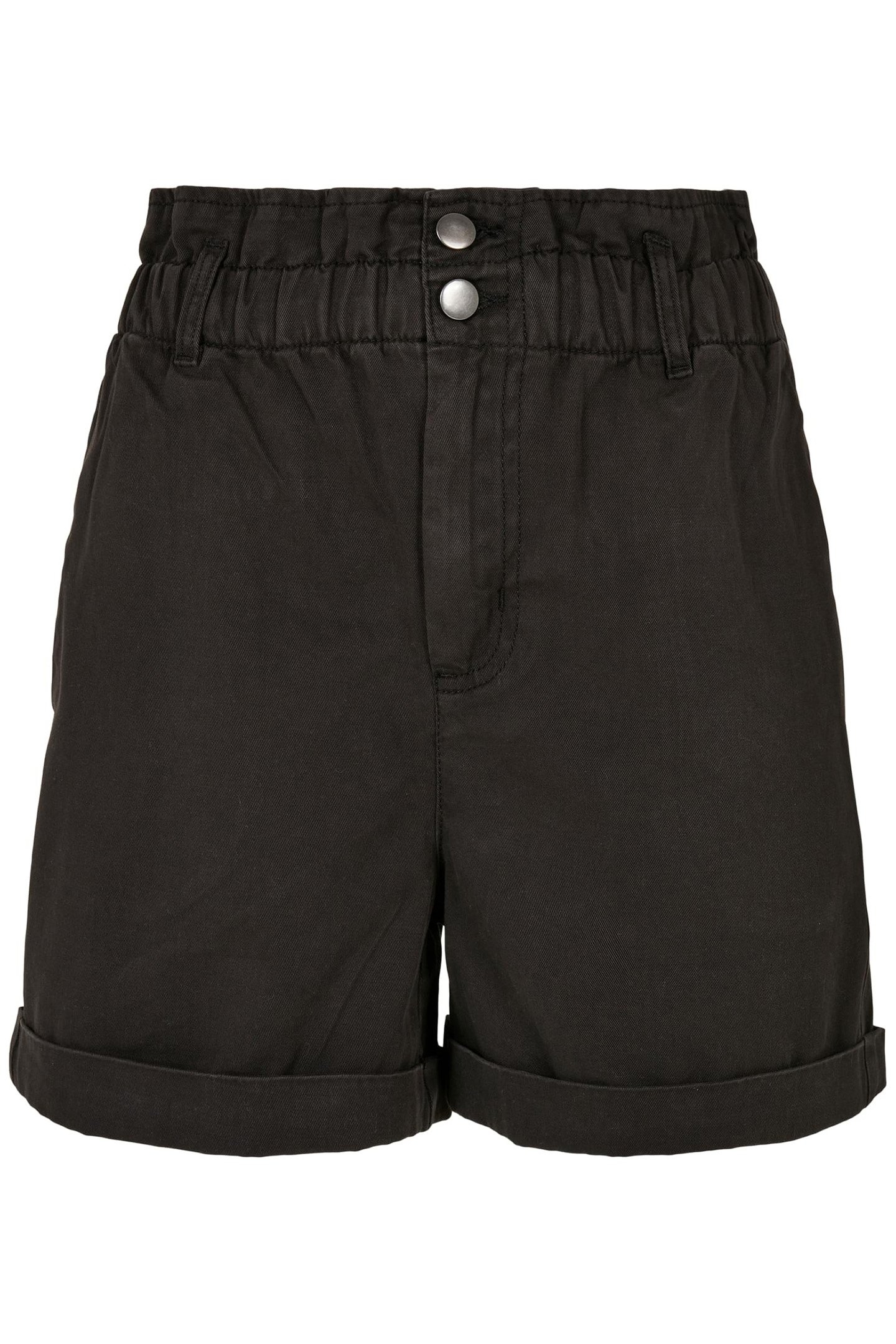 LADIES PAPERBAG SHORTS BLACK 1