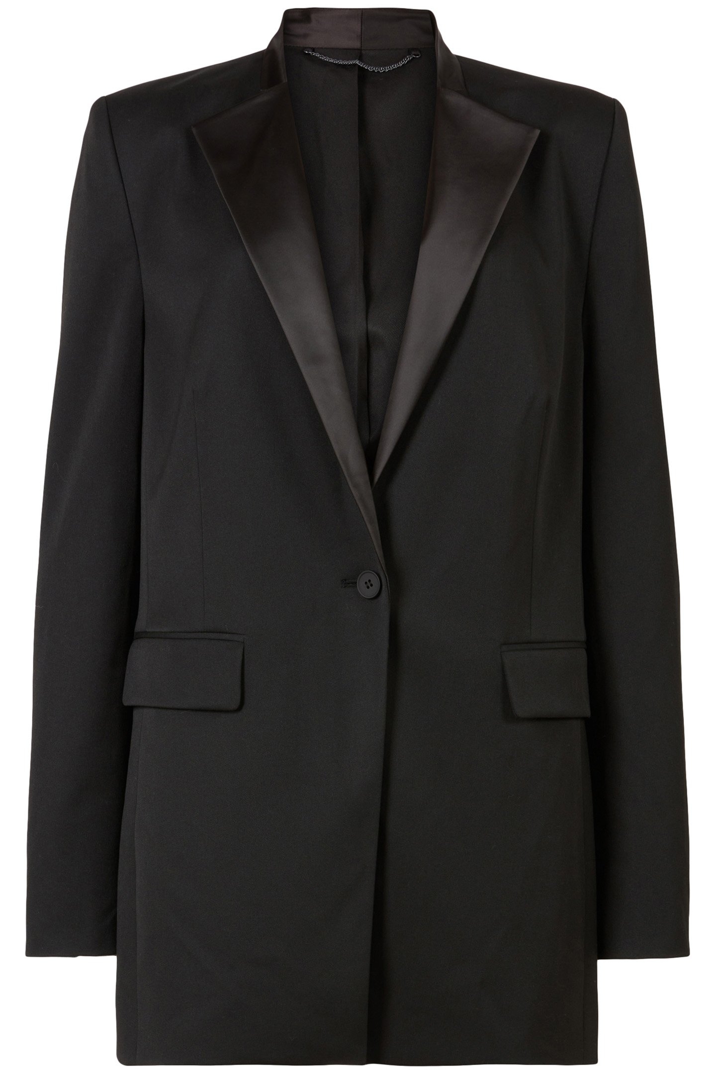 SOFIA SATIN BLAZER BLACK 4