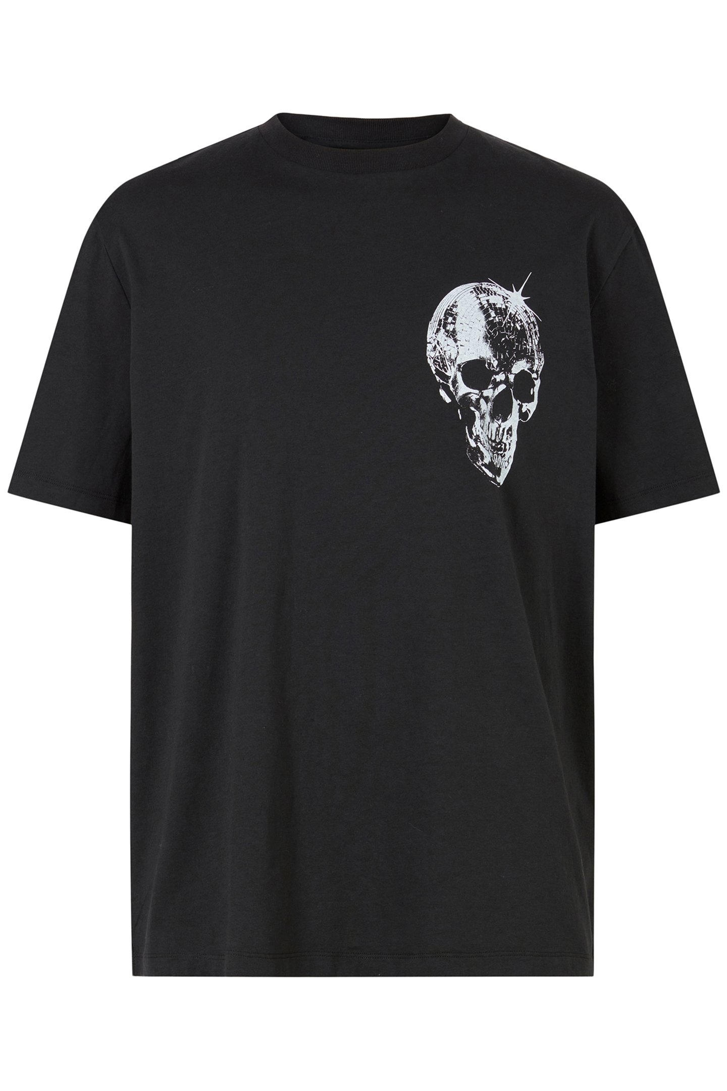 MIRRORSKULL SS CREW JET BLACK 4