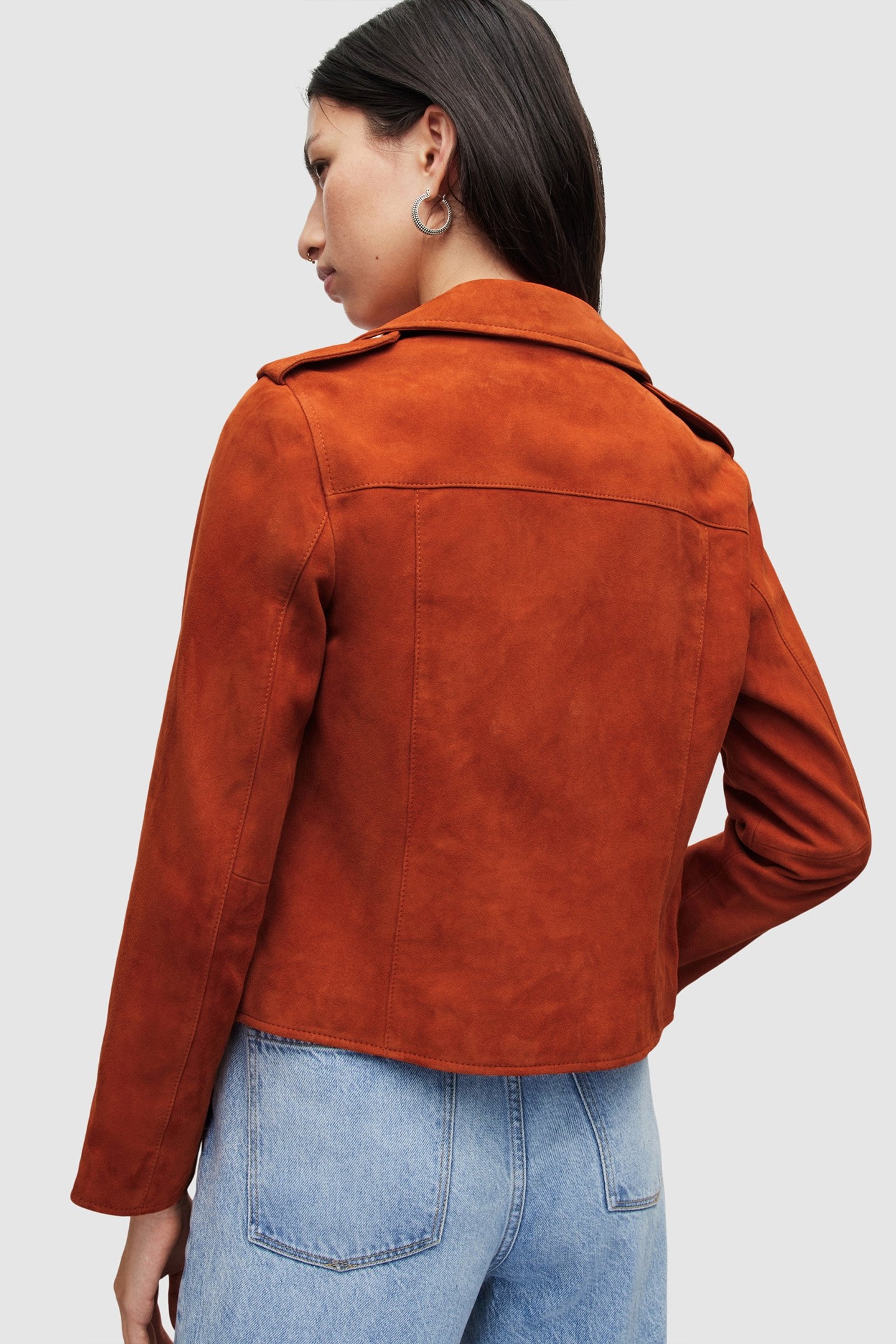 FERN SUEDE BIKER MANDARIN ORANGE 2