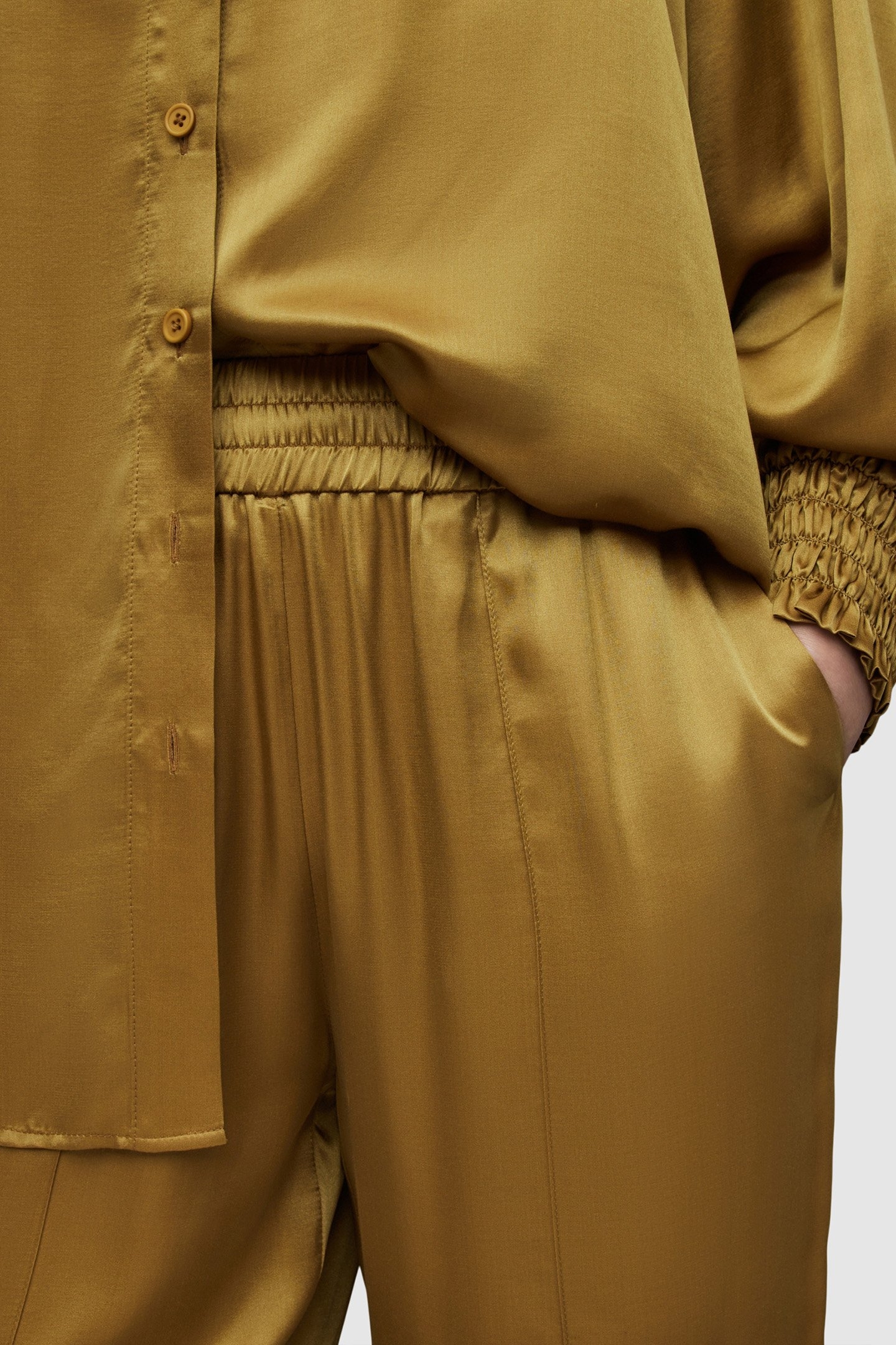 CHARLI TROUSERS ECRU OLIVE GREEN 6