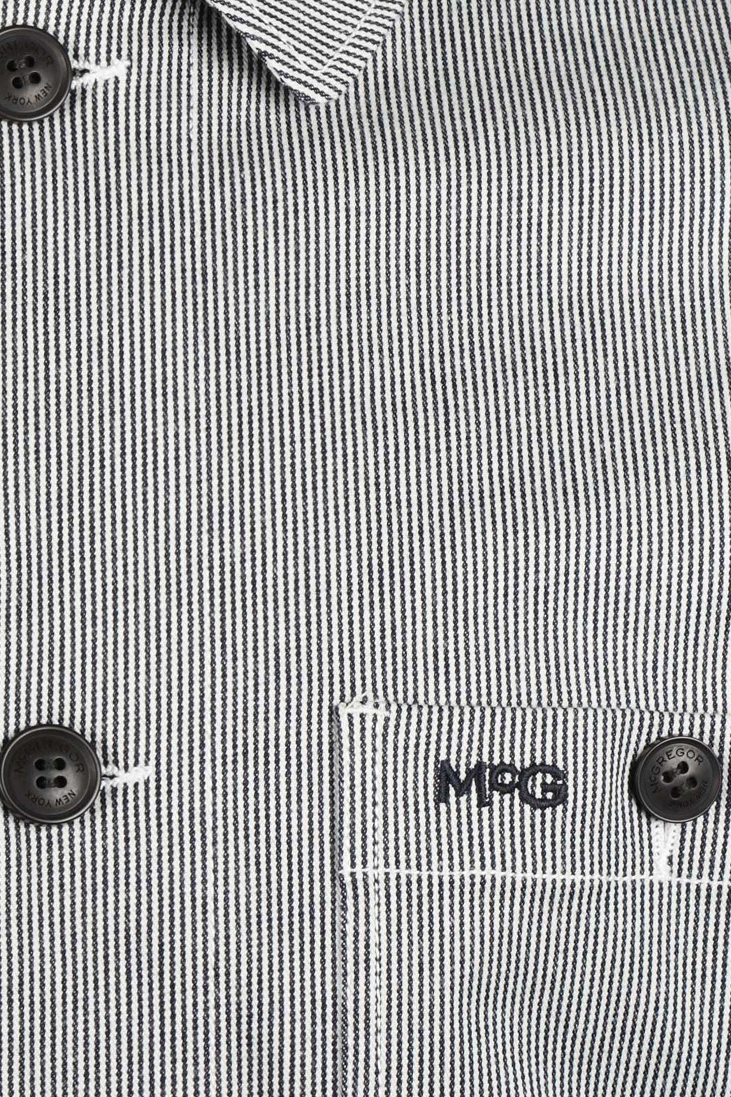 COTTON STRIPED SHIRT JACKET NAVY 7