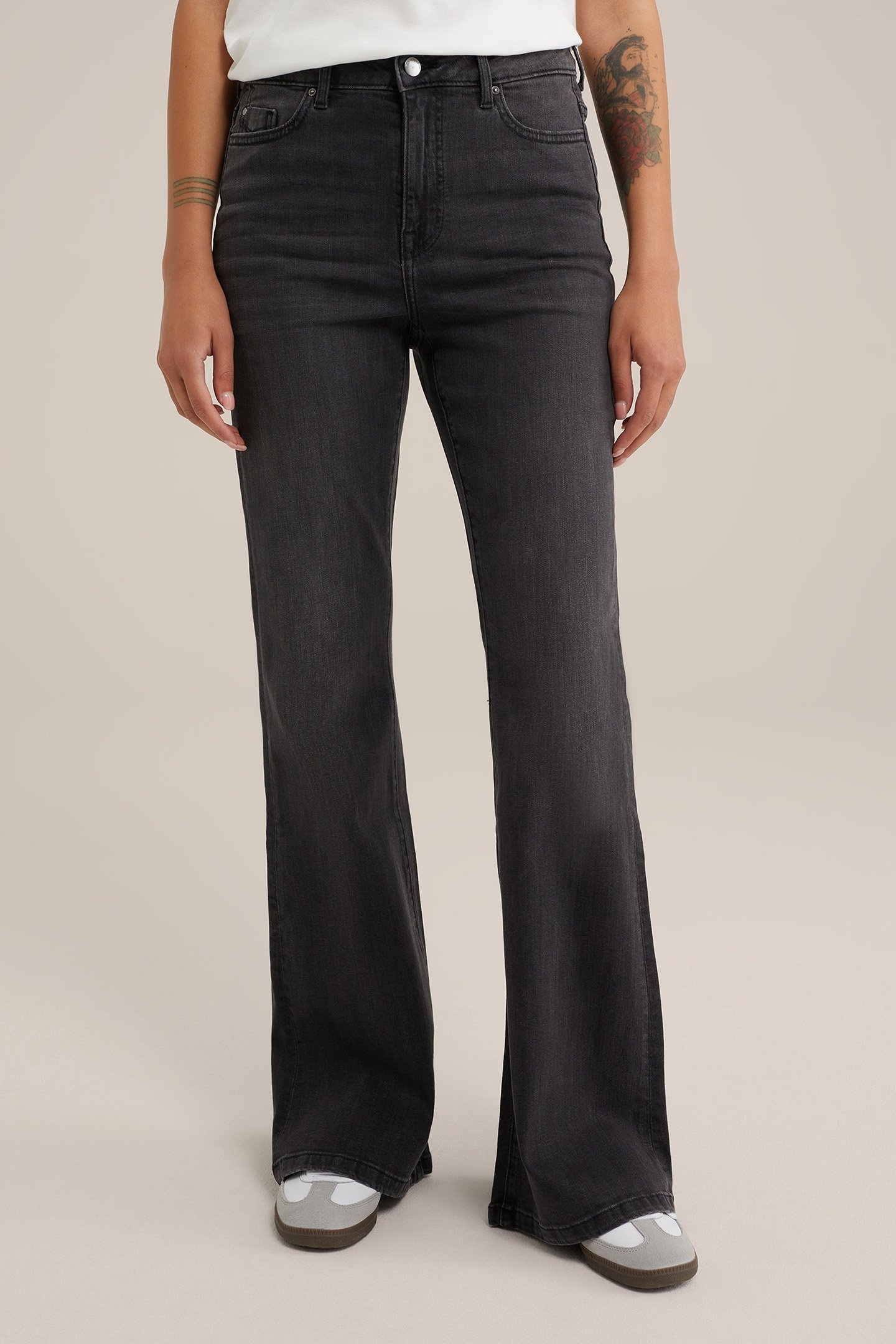 5-POCKET HIGH WAIST DARK GREY 1