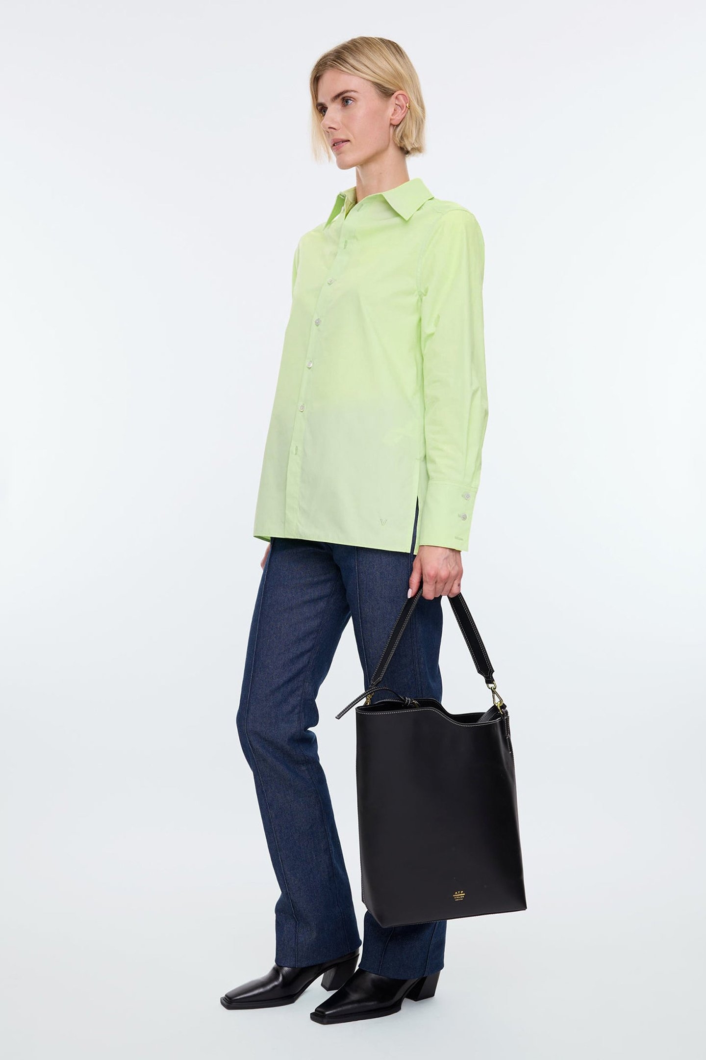 COTTON POPLIN HIGH CUFF CATERPILLAR GREEN 5