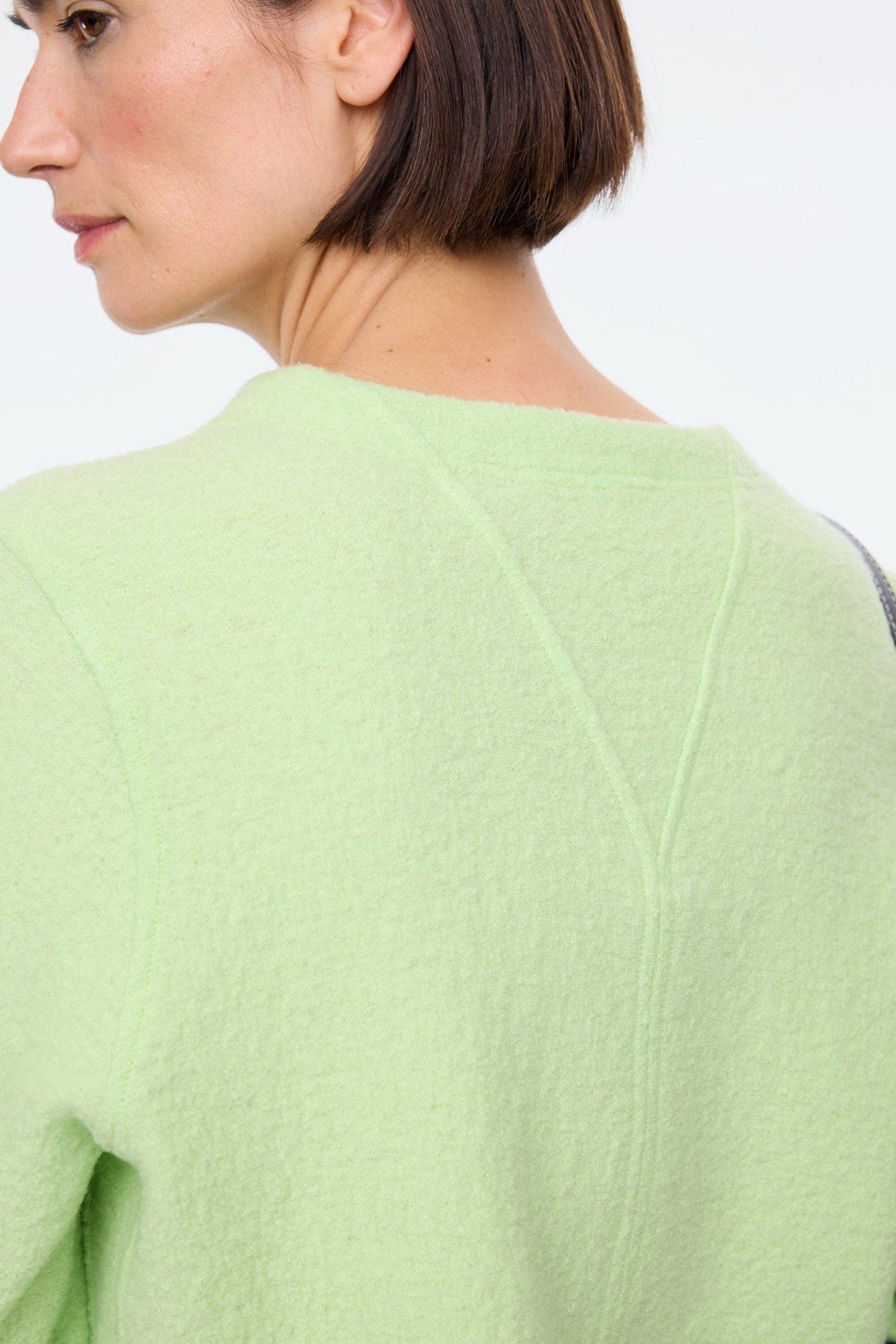 CURL WOOL BASIC SWEAT CATERPILLAR GREEN 7