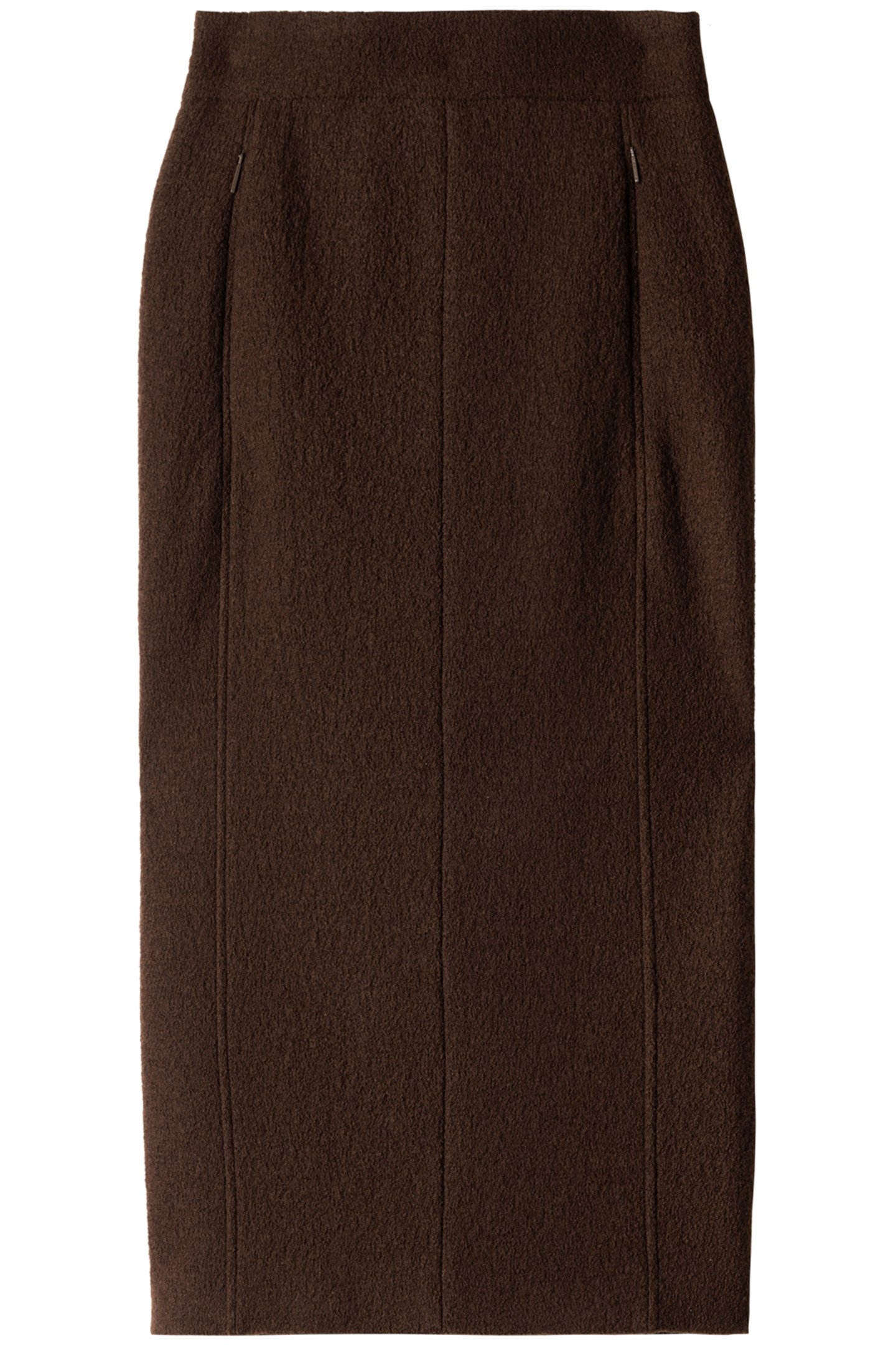 CURL WOOL PENCIL SKIRT TURKISH COFFEE 4