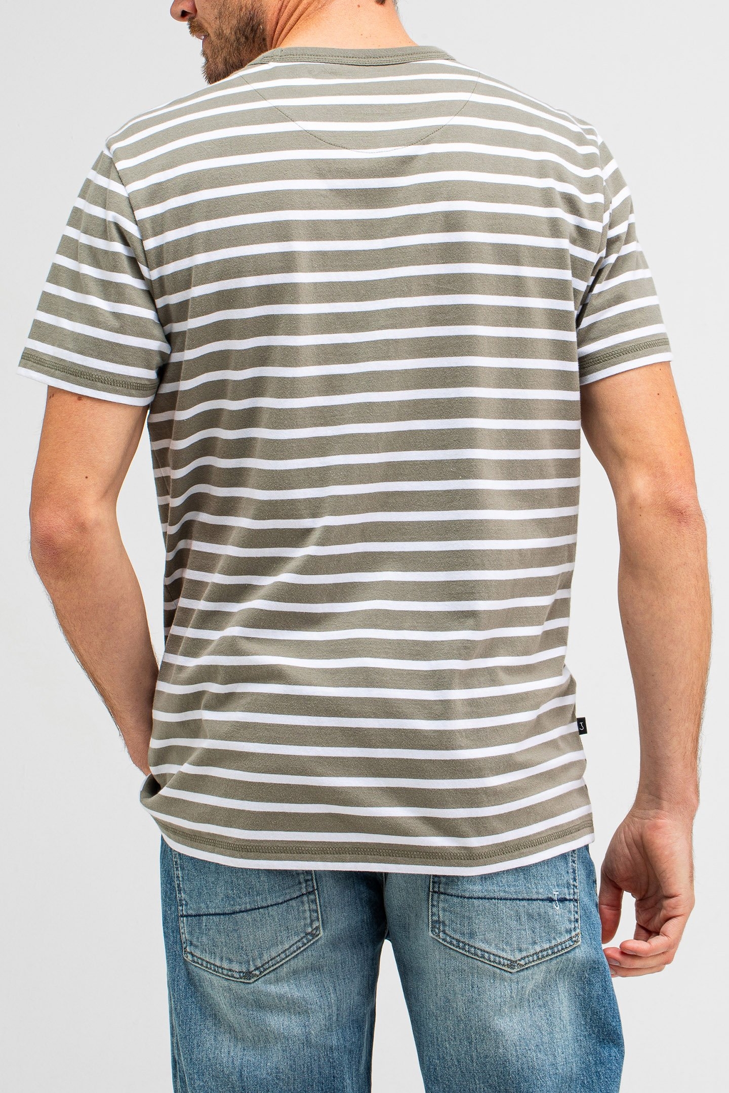 CLASSIC STRIPE TEE GRANITE GREEN 2
