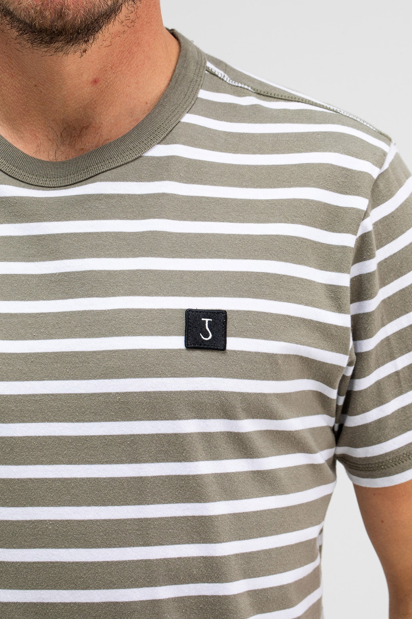 CLASSIC STRIPE TEE GRANITE GREEN 5