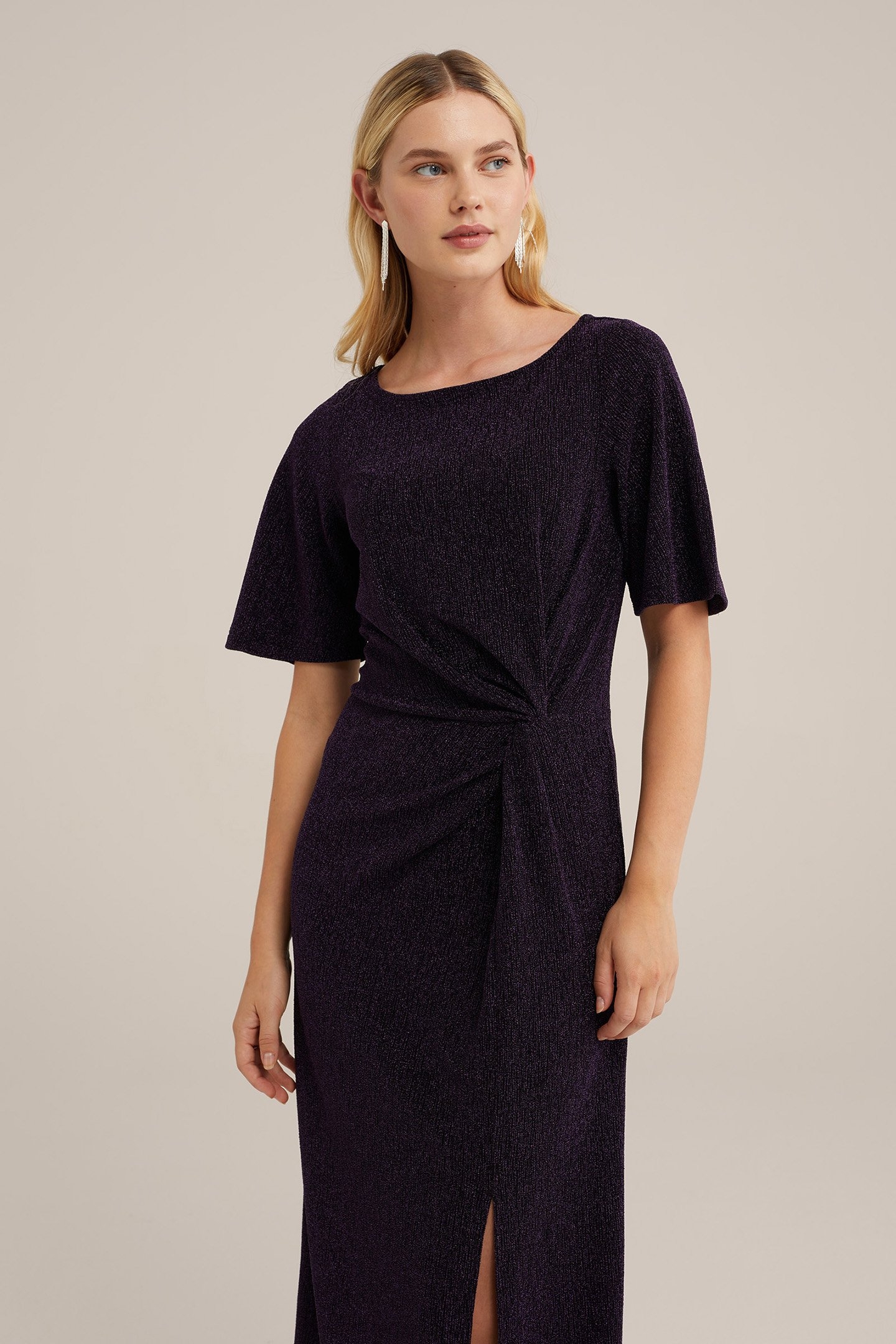 DRESS MID LENGTH DARK PURPLE 4