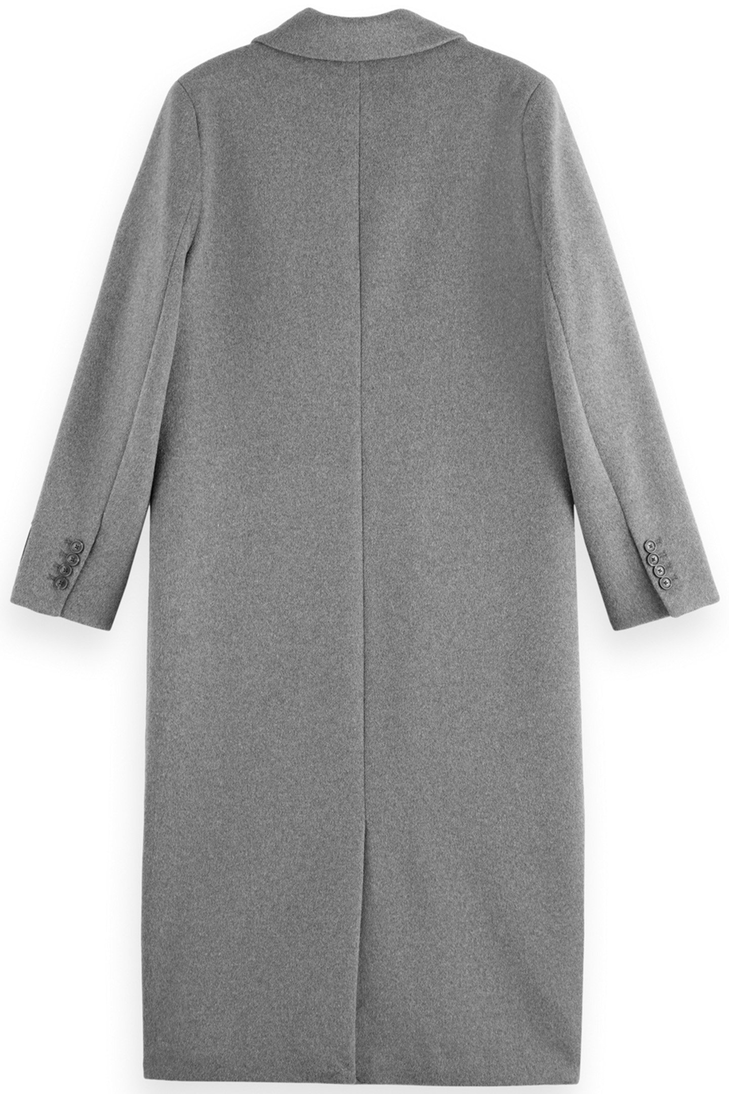 DOUBLE BREASTED TAILORED WOOL BLEND COAT CHARCOAL MELANGE 4
