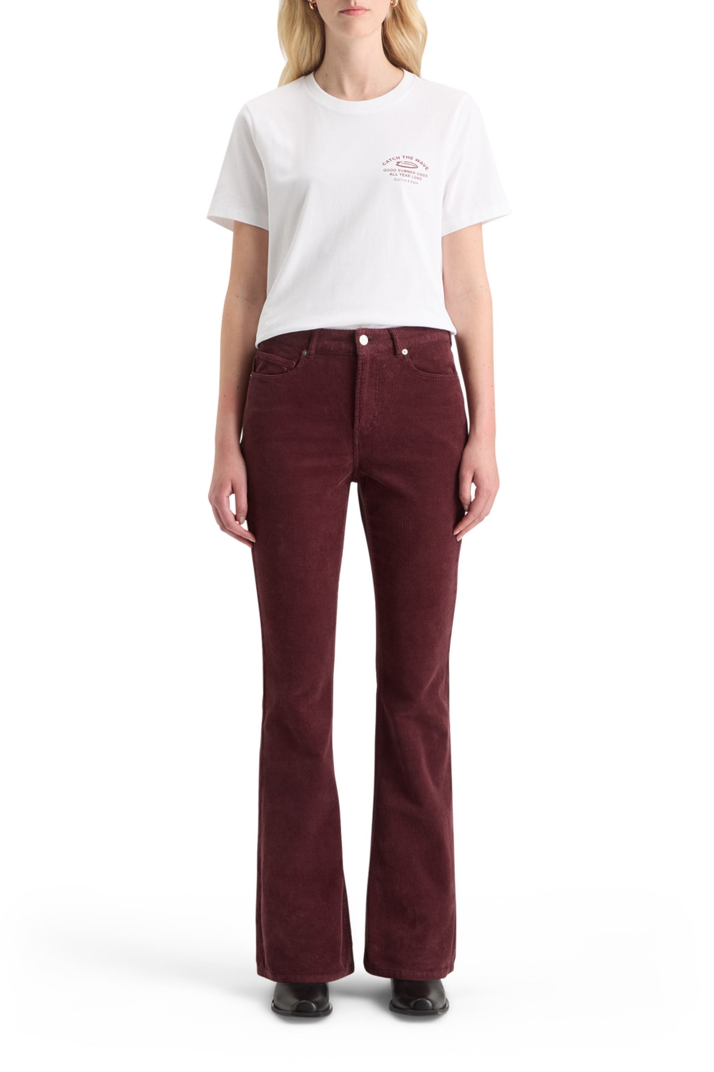THE CHARM CLASSIC FLARED JEANS IN COLOURED STRETCH CORDUROY 3