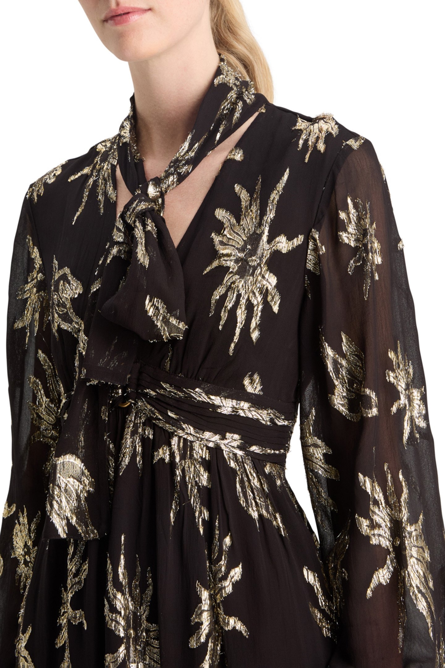 LUREX FIL COUPE MAXI DRESS MYSTIC SKY LUREX 7