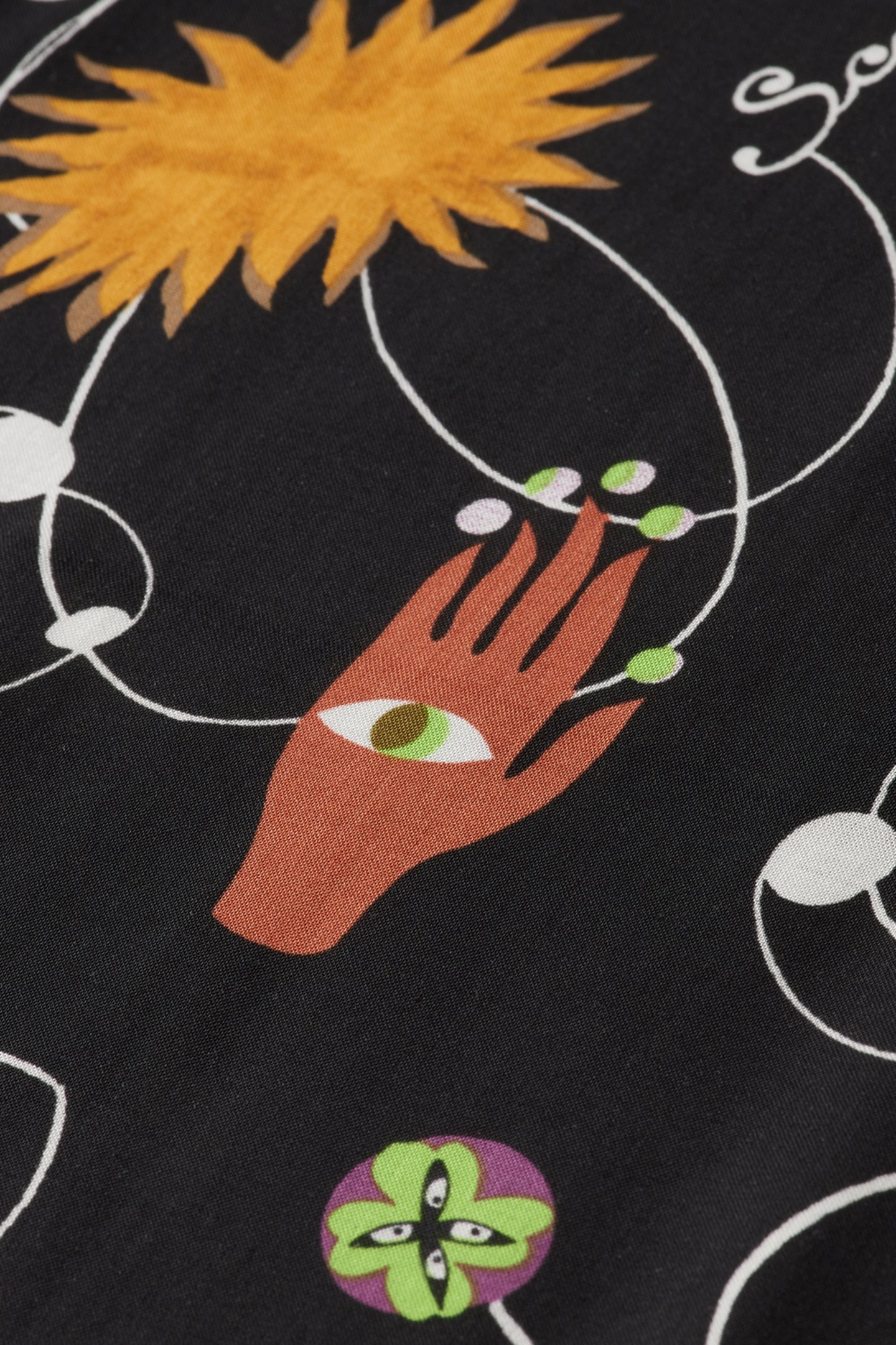 VISCOSE PRINTED BALLOON SLEEVE SHIRT FREE MIND 7