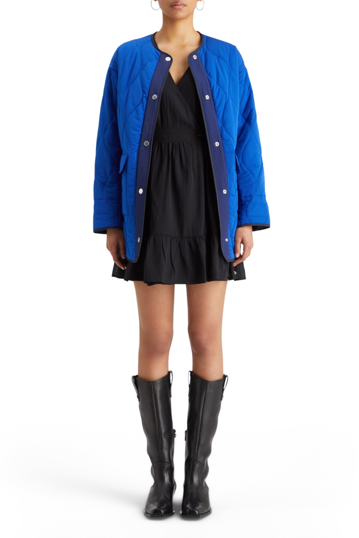 MINI WRAP DRESS EVENING BLACK 6