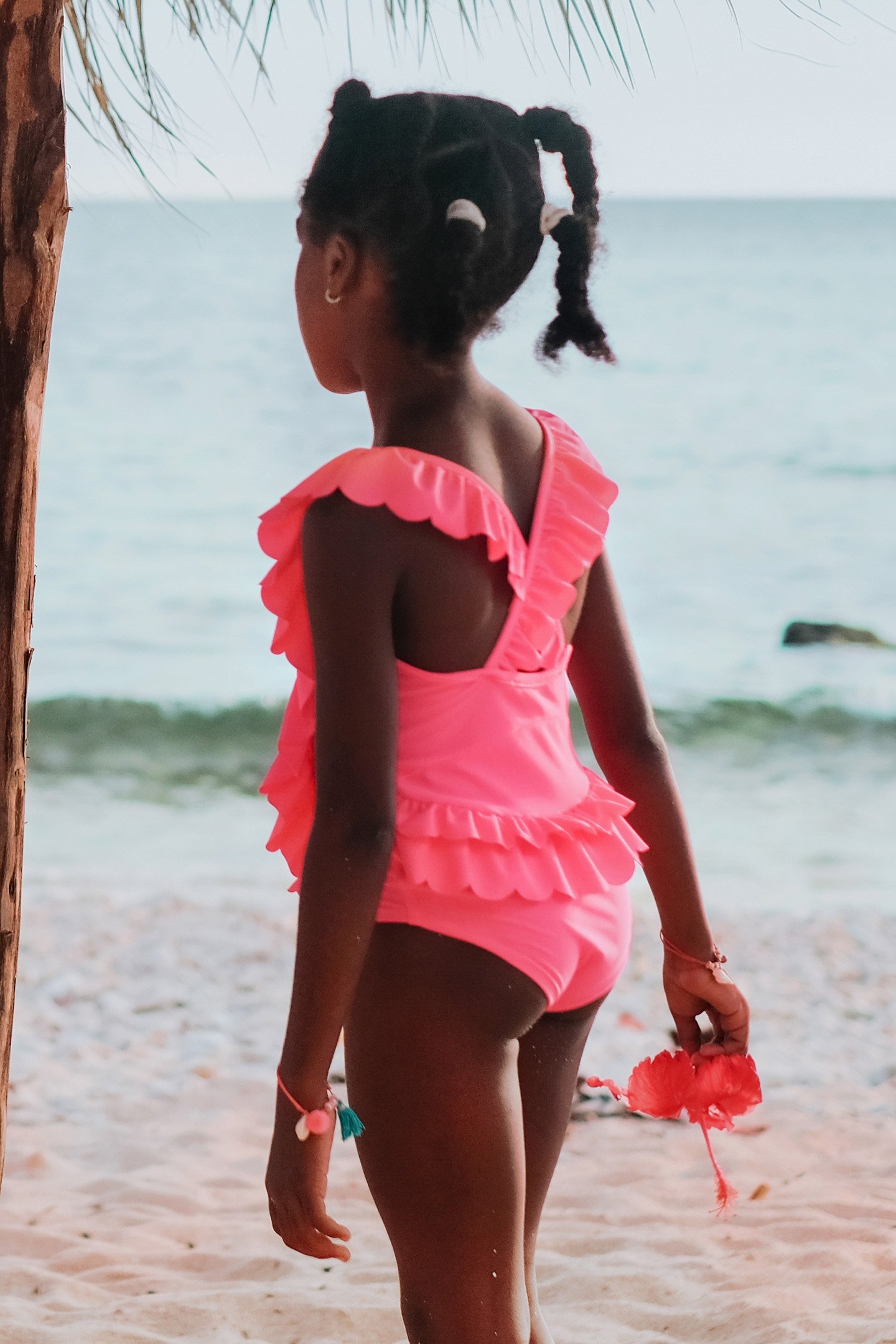 BATHING SUIT BERMUDE FLUO PINK 2