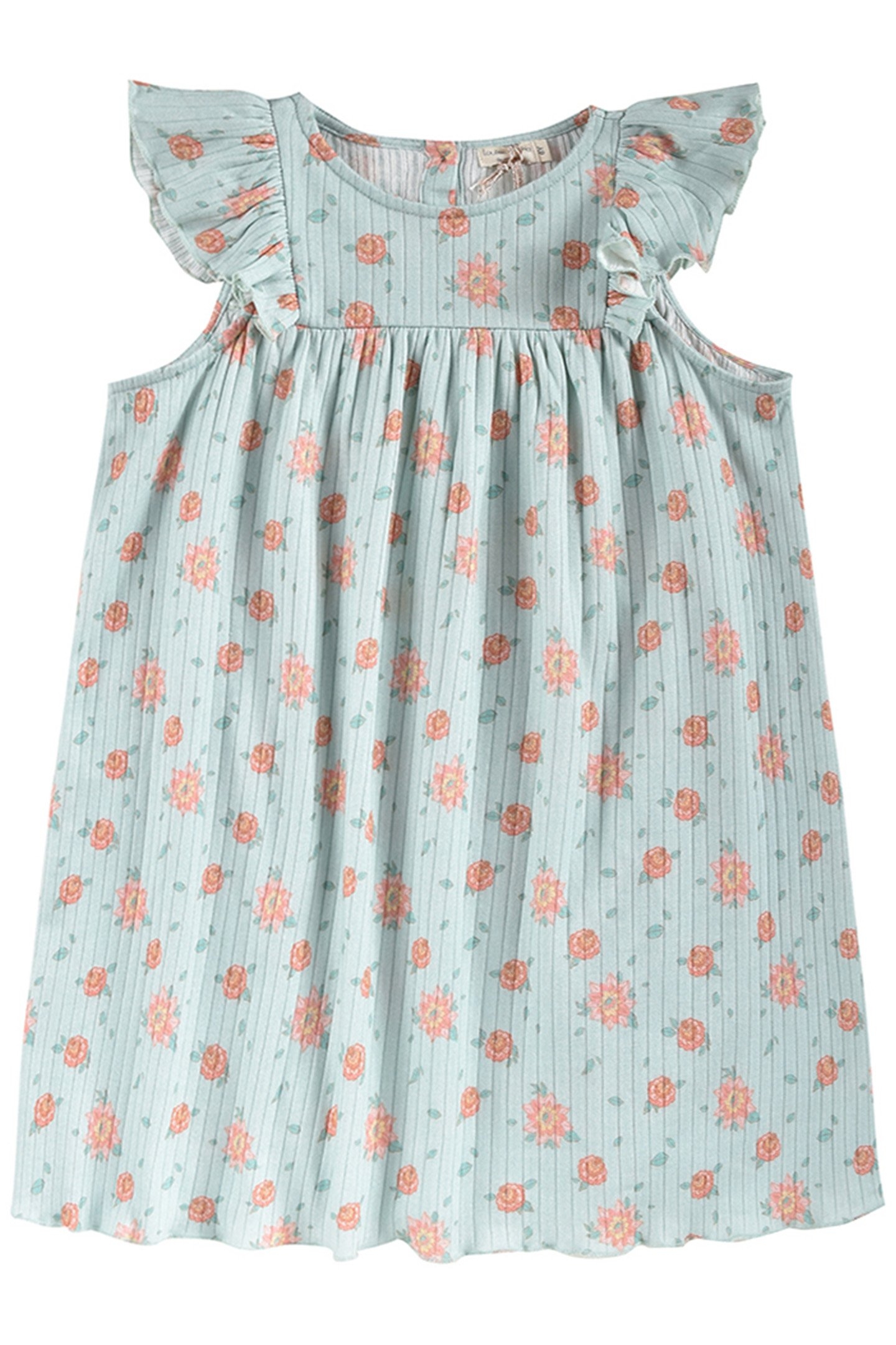 DRESS AMITA VINTAGE BLUE FLOWERS 1