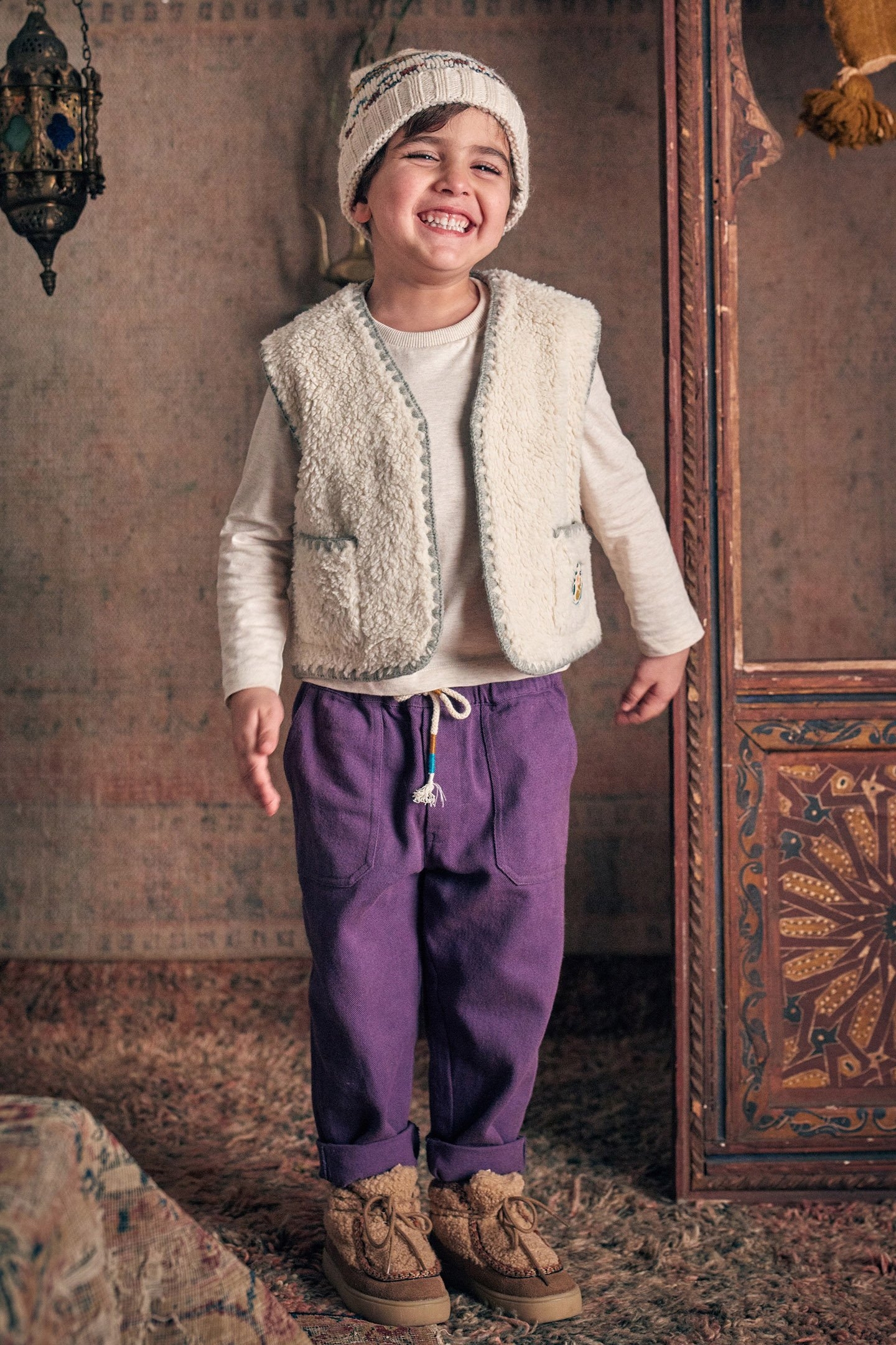 REVERSIBLE VEST ADEL CREAM 1