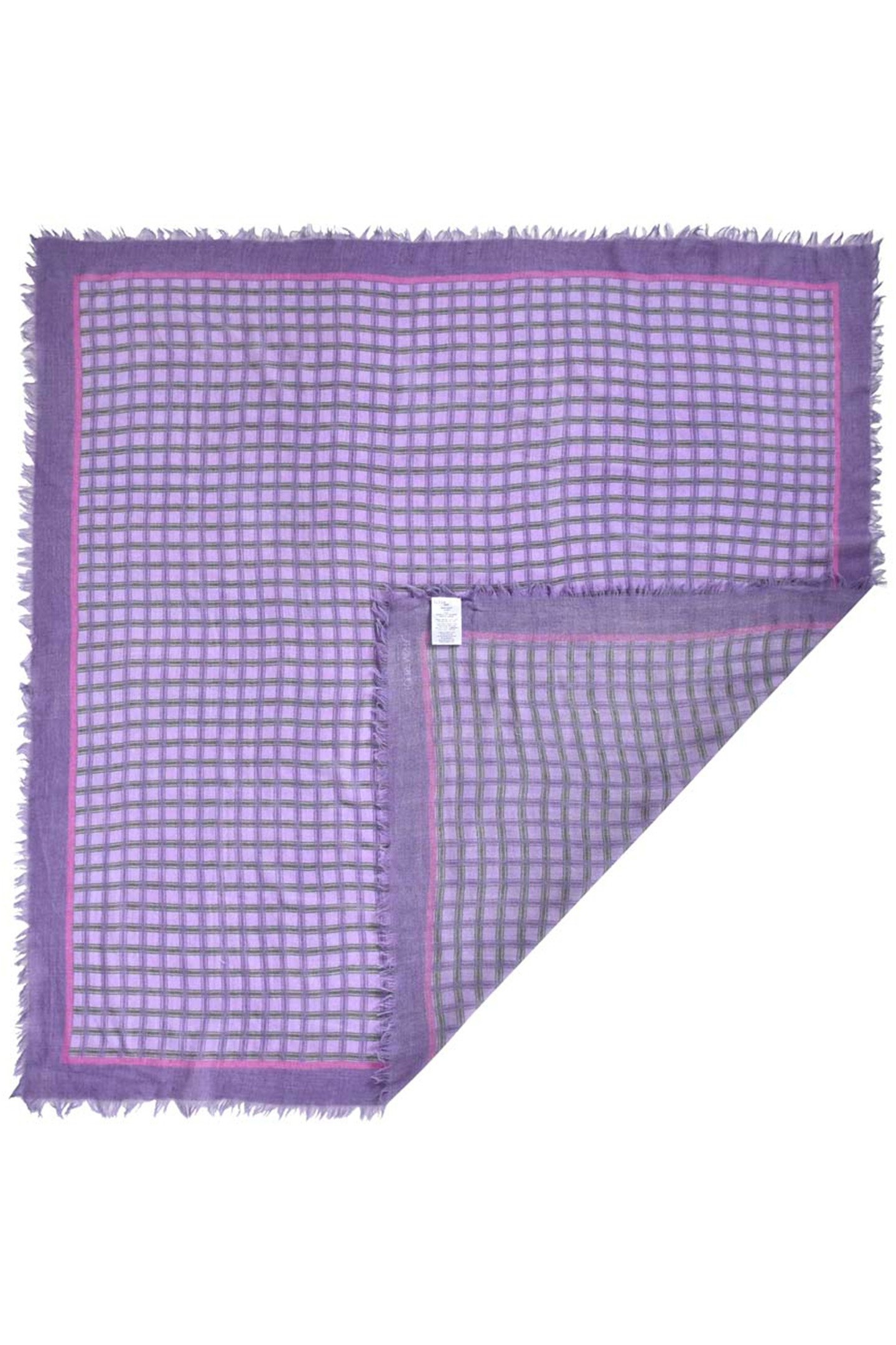WOVEN SCARF MEKNESS PURPLE CHECKS 8