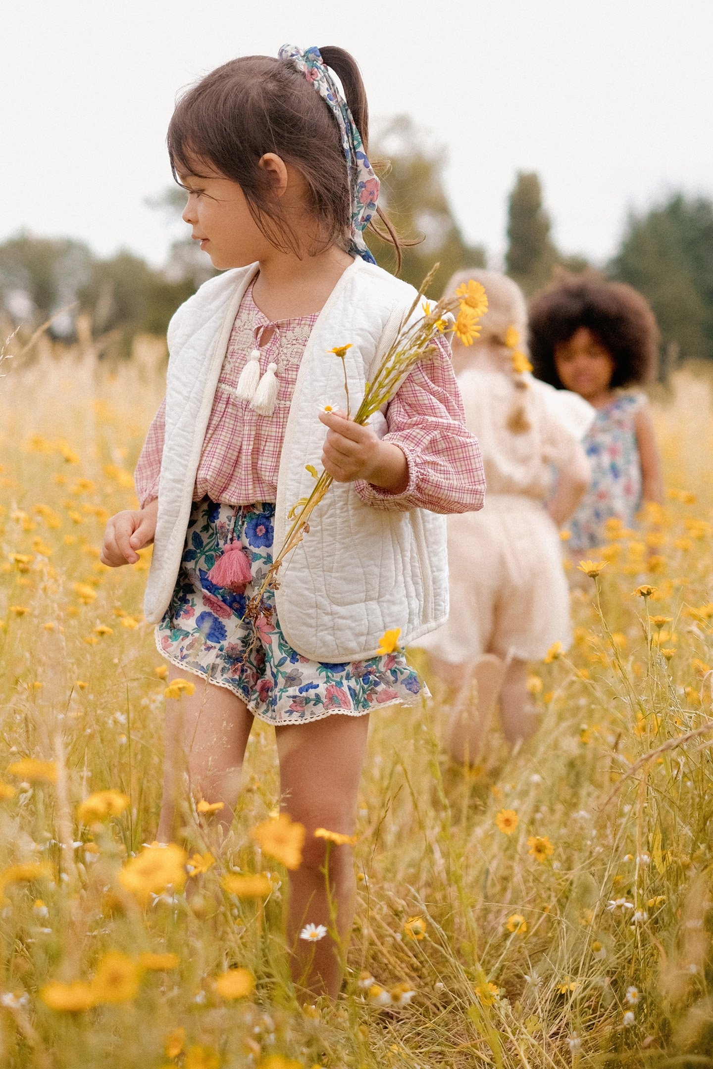 SHORTS VALLALOID BLUE SUMMER MEADOW 2