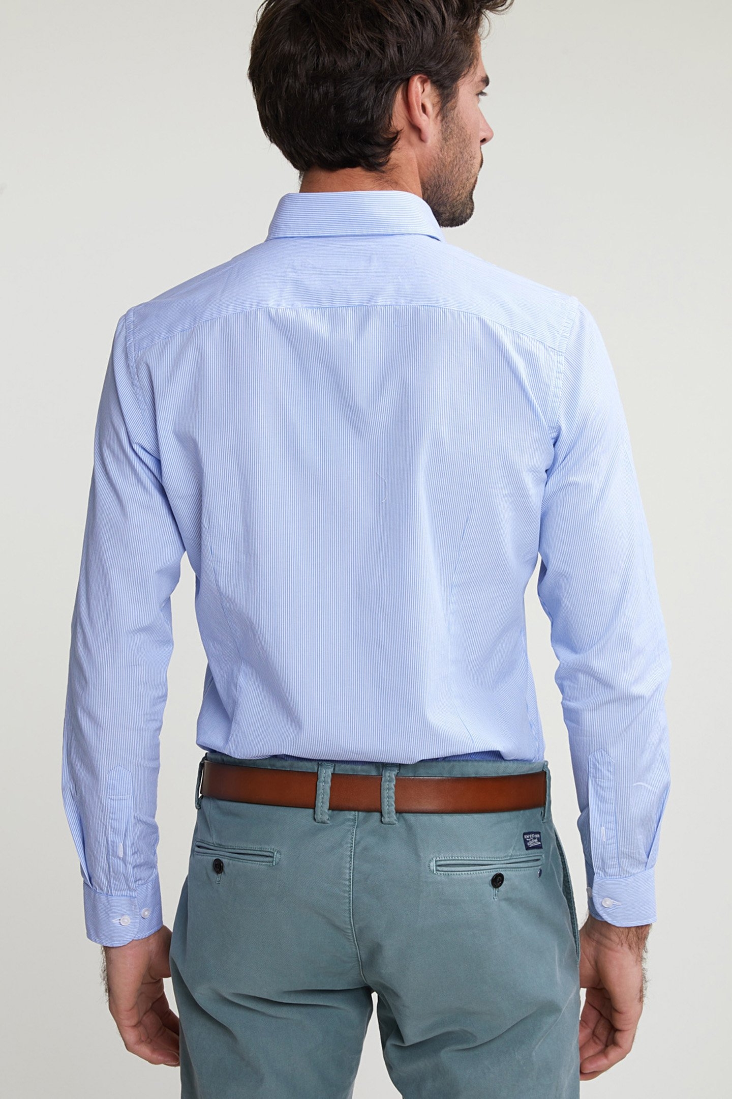 SLIM FIT STRIPED SHIRT BLUE/WHITE 2