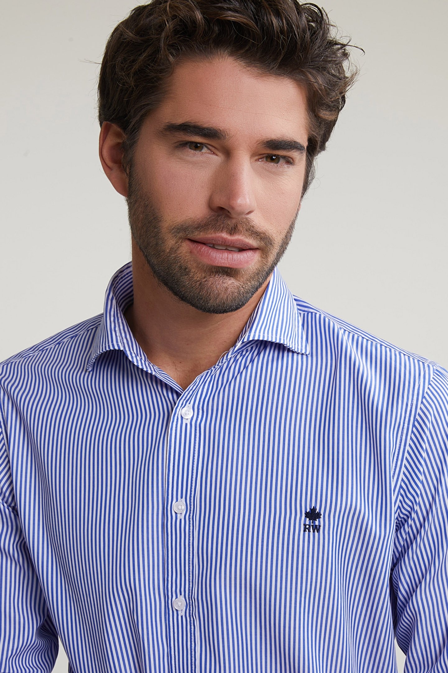 SLIM FIT STRIPED SHIRT BLUE/WHITE 4