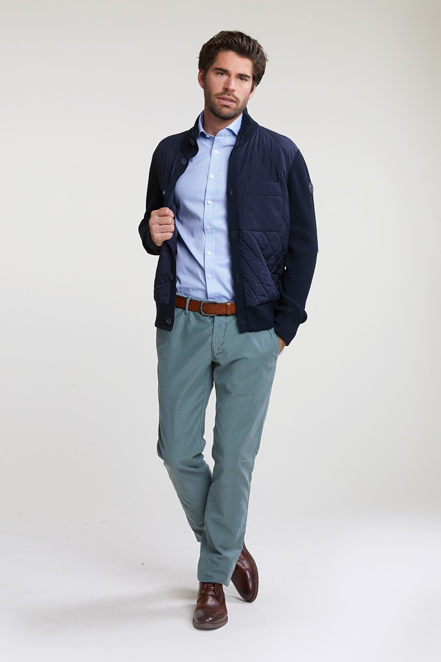 SLIM FIT STRIPED SHIRT BLUE/WHITE 3