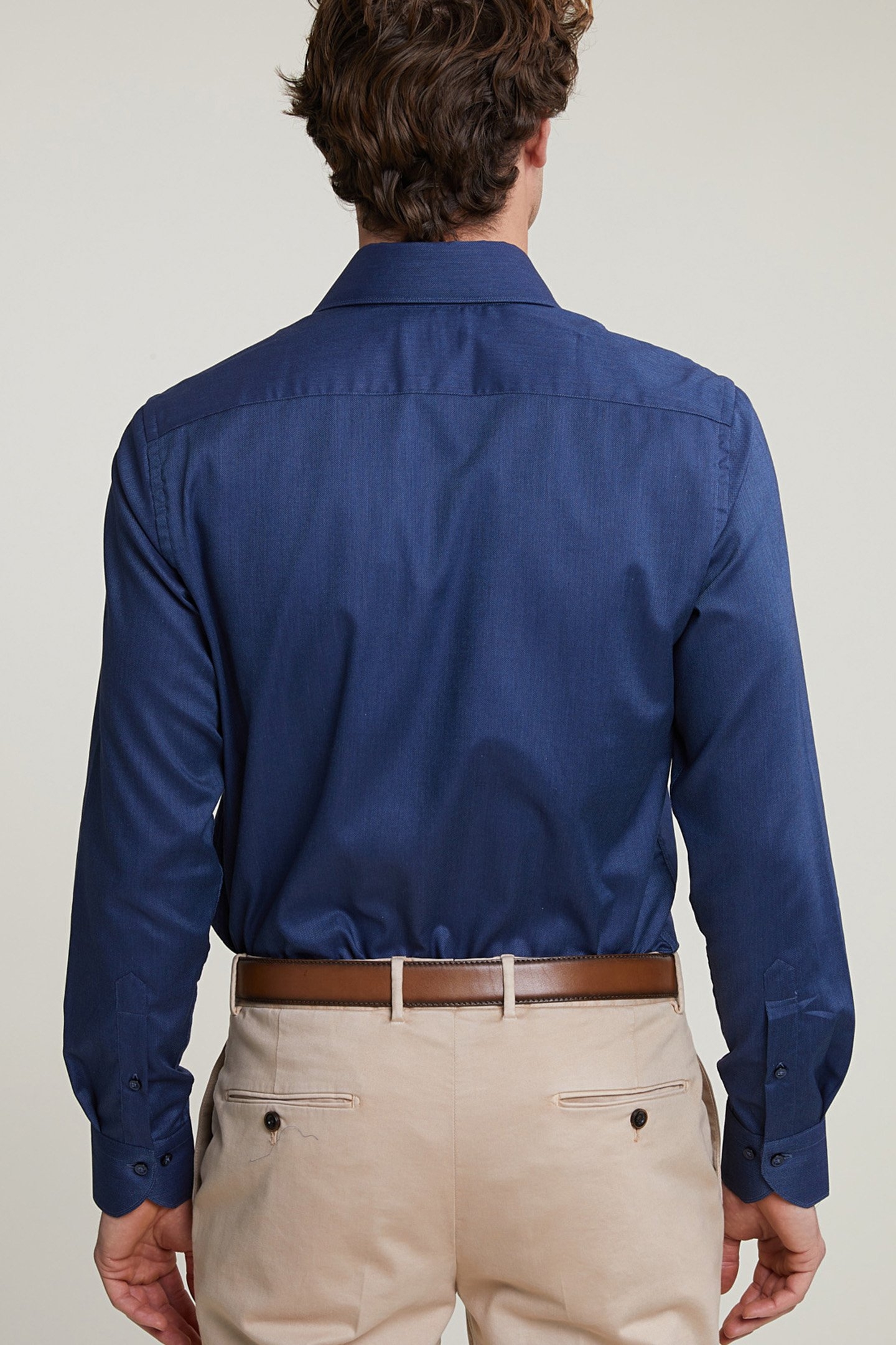 CUSTOM FIT UNI STRETCH SHIRT BLUE 2