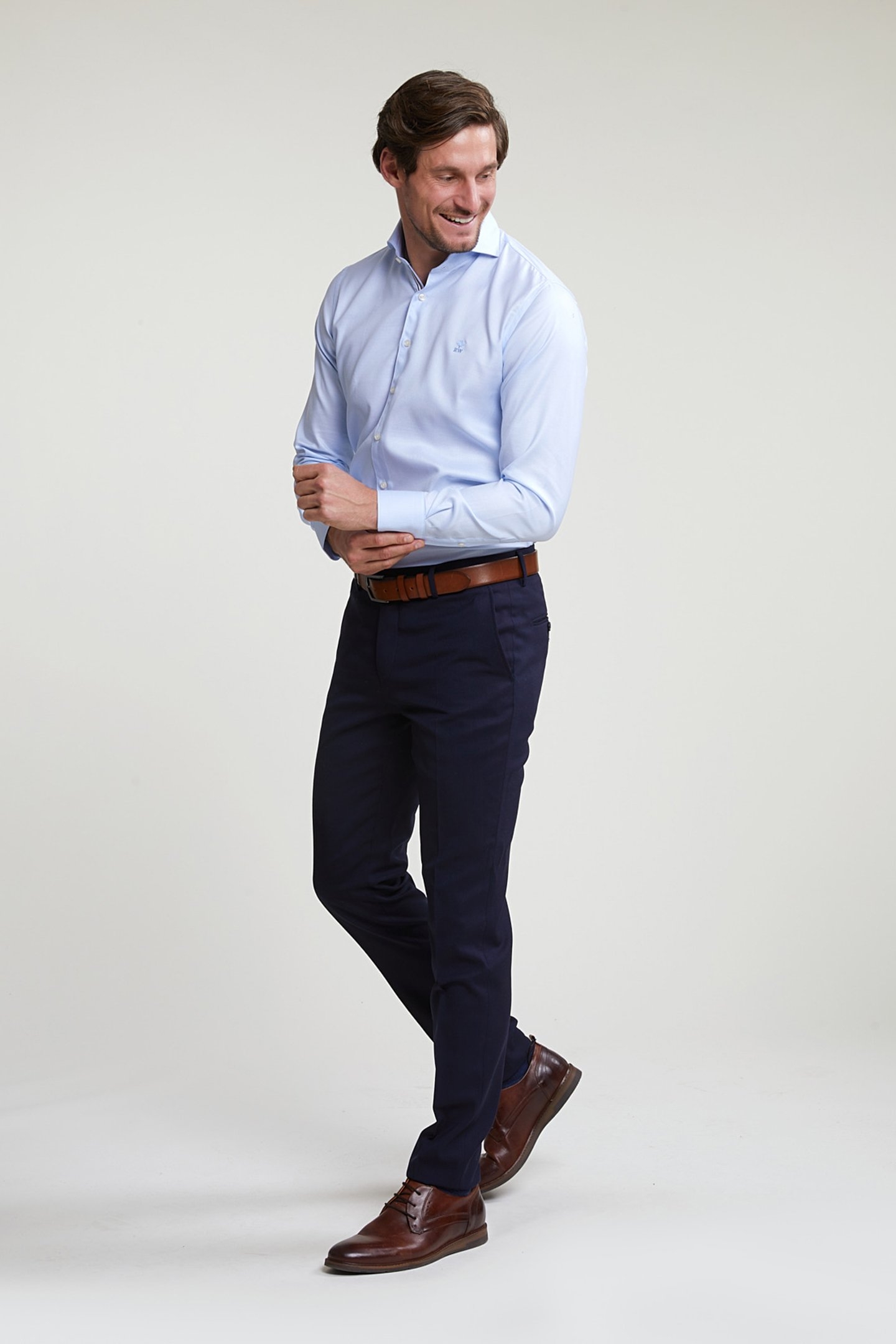 UNI CITY PANTS VIRGIN WOOL BLUE 3