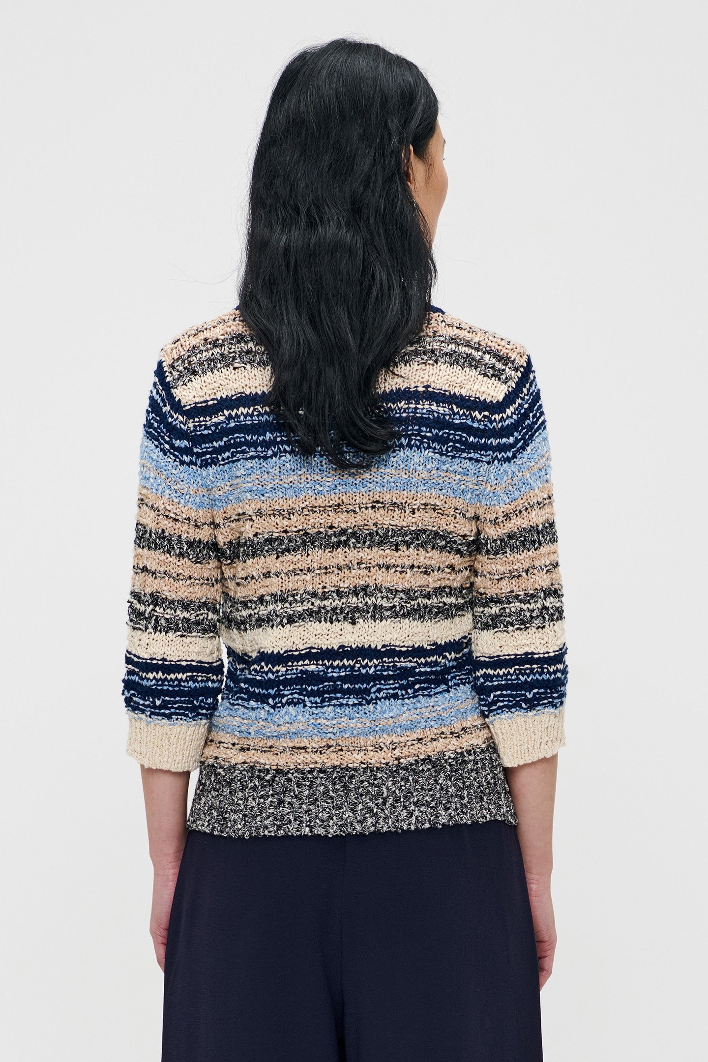 SHORT SLEEVE KNITTED TOP MIDNIGHT BLUE 2