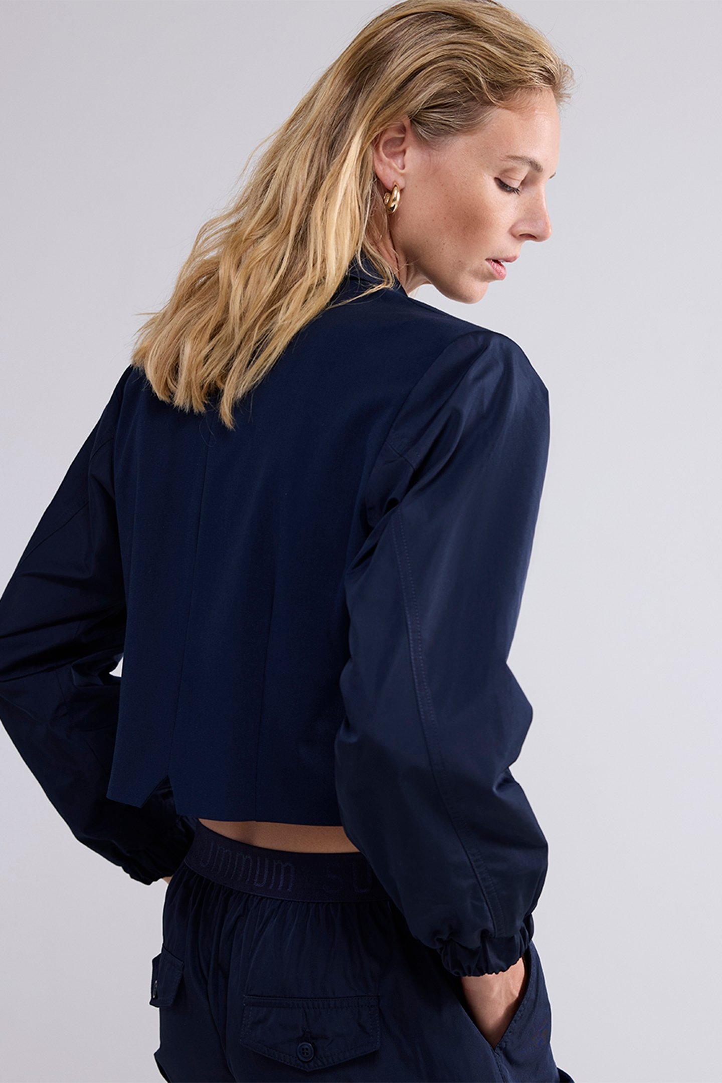 BLAZER SHORT VISCOSE BLEND STRETCH MIDNIGHT BLUE 2