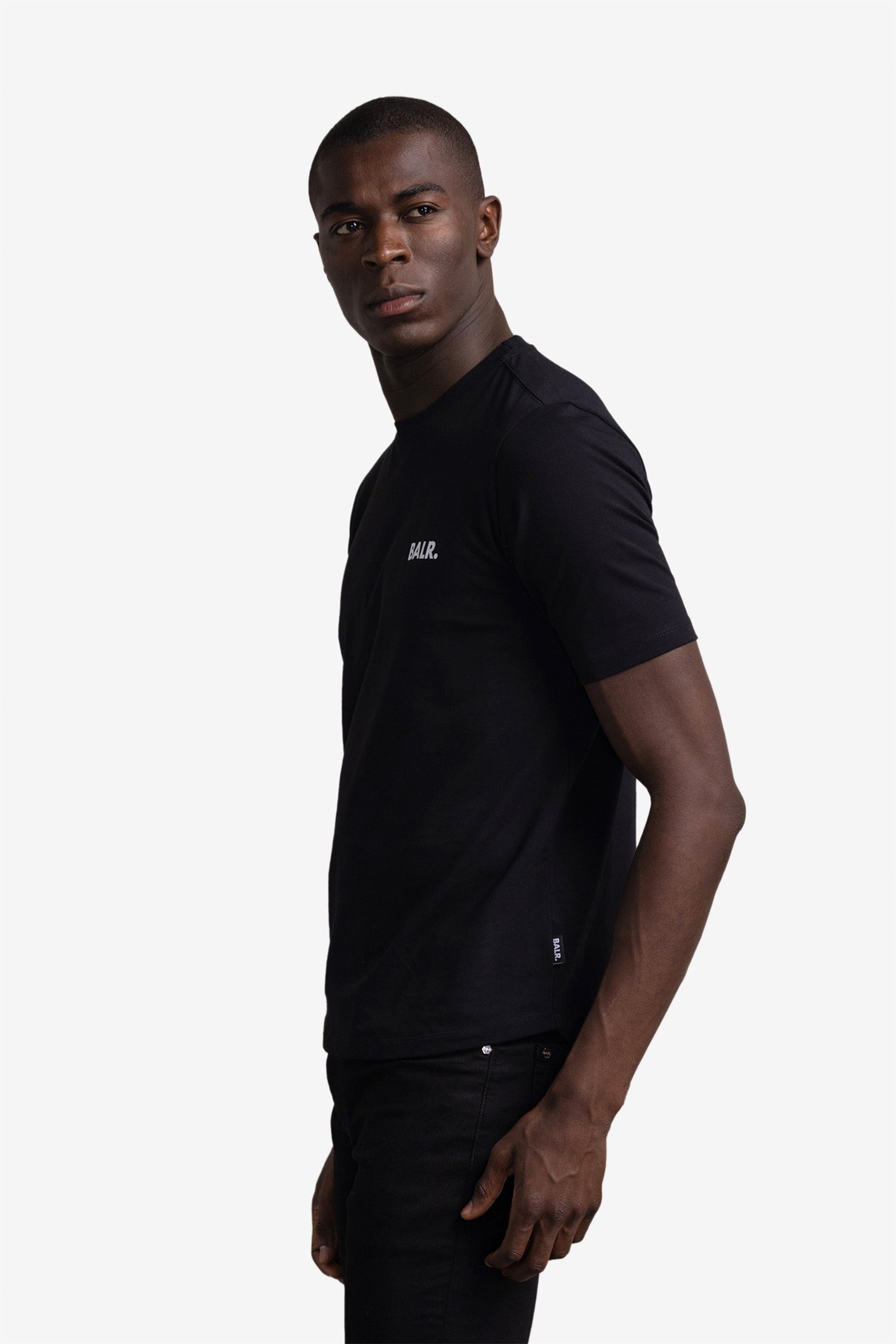 ATHLETIC SMALL BRANDED CHEST T-SHIRT JET BLACK 6