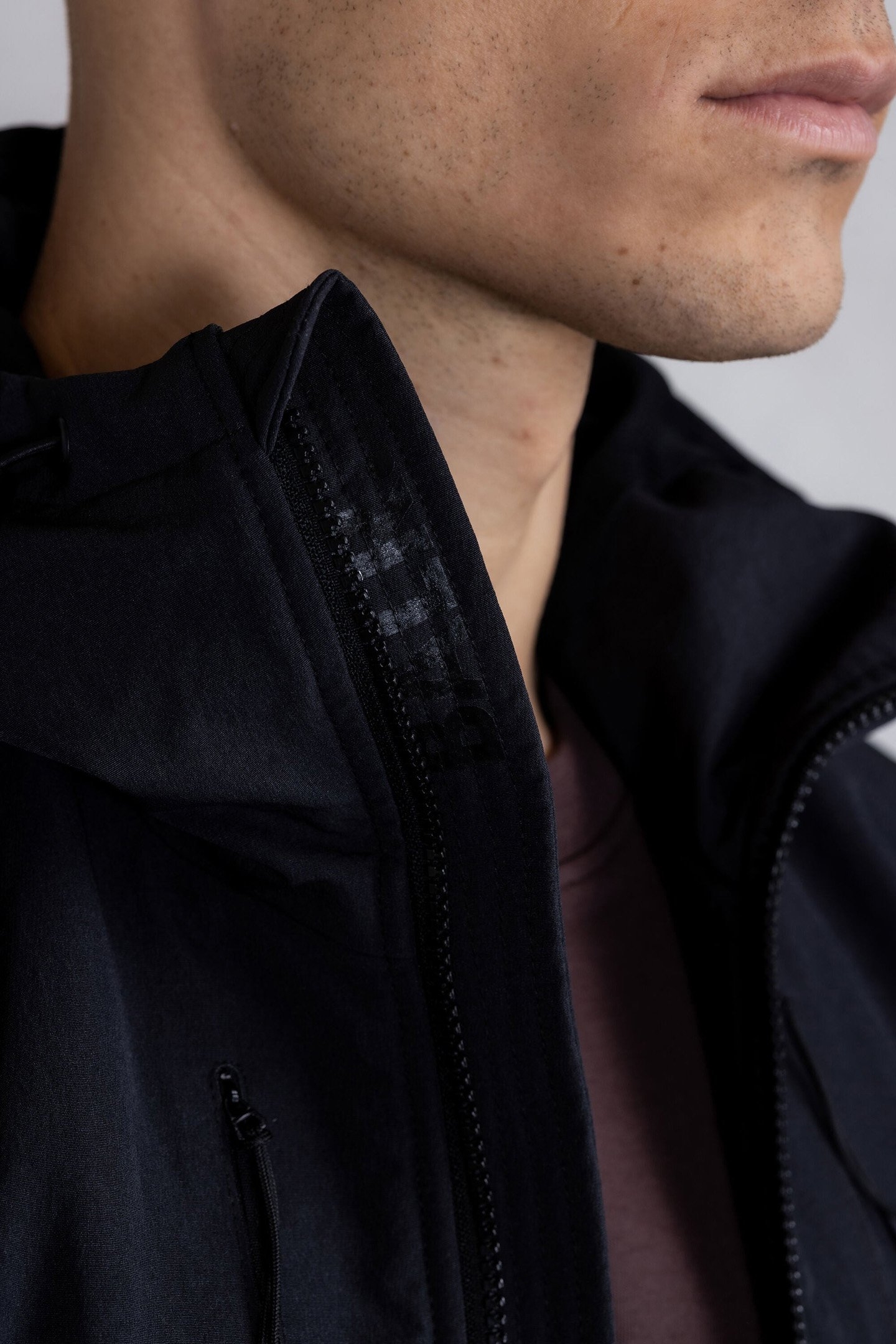 ALEC HOODED WINDBREAKER JACKET JET BLACK 6