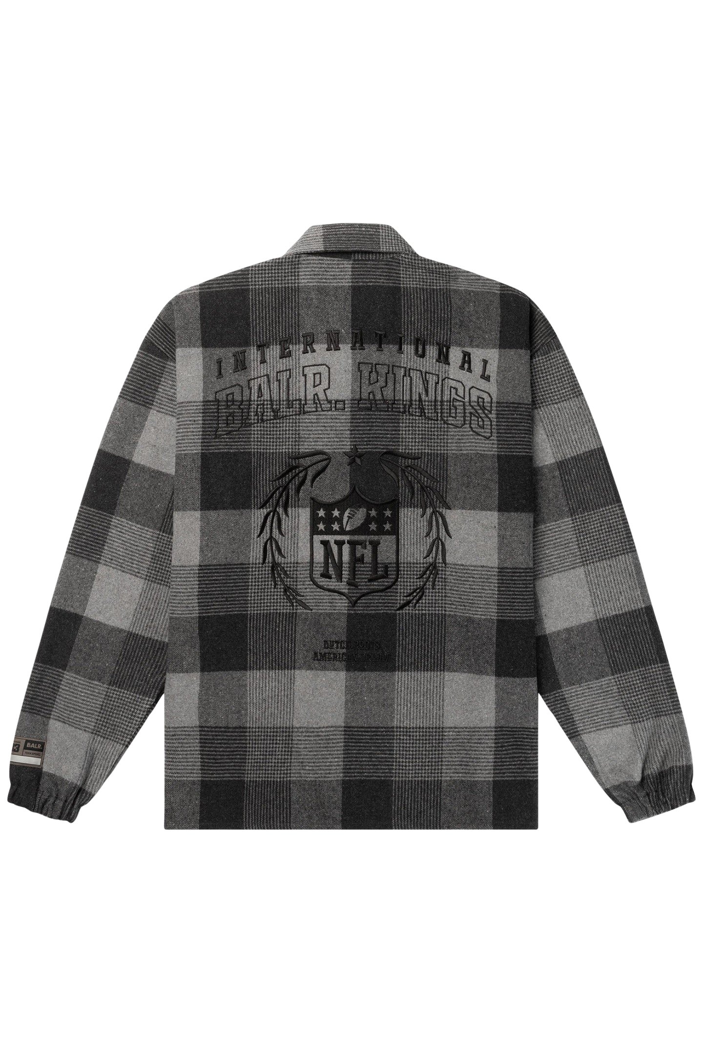 NFL X BALR. BOX FLANNEL SHIRT JET BLACK 4
