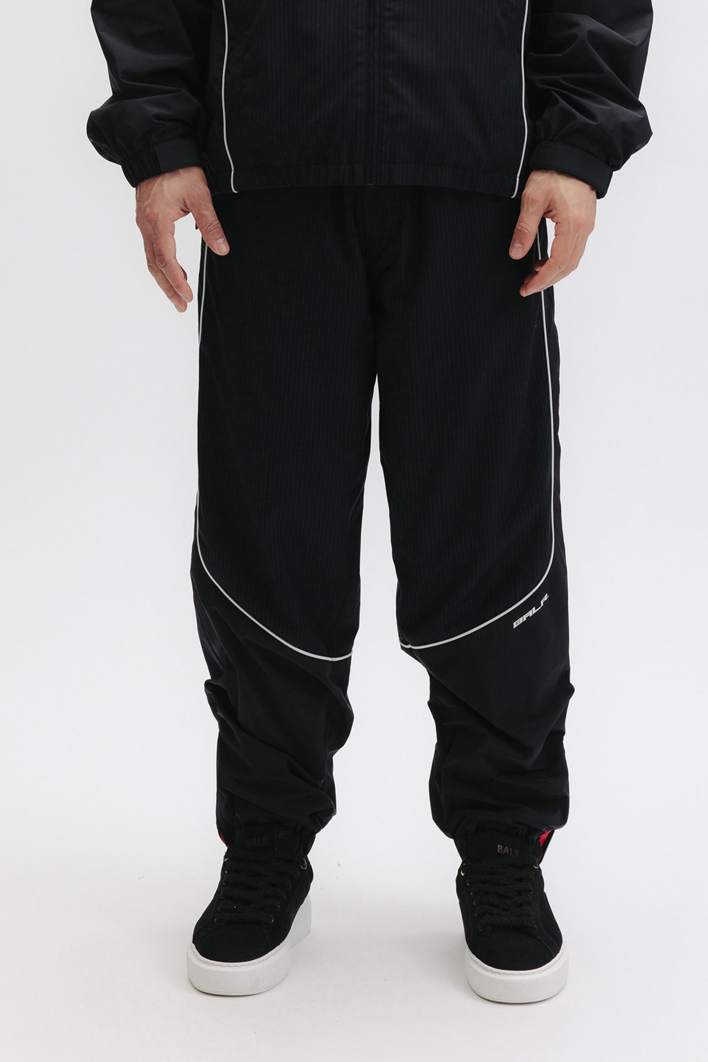 GOTL RELAXED TRACK PANTS JET BLACK 1