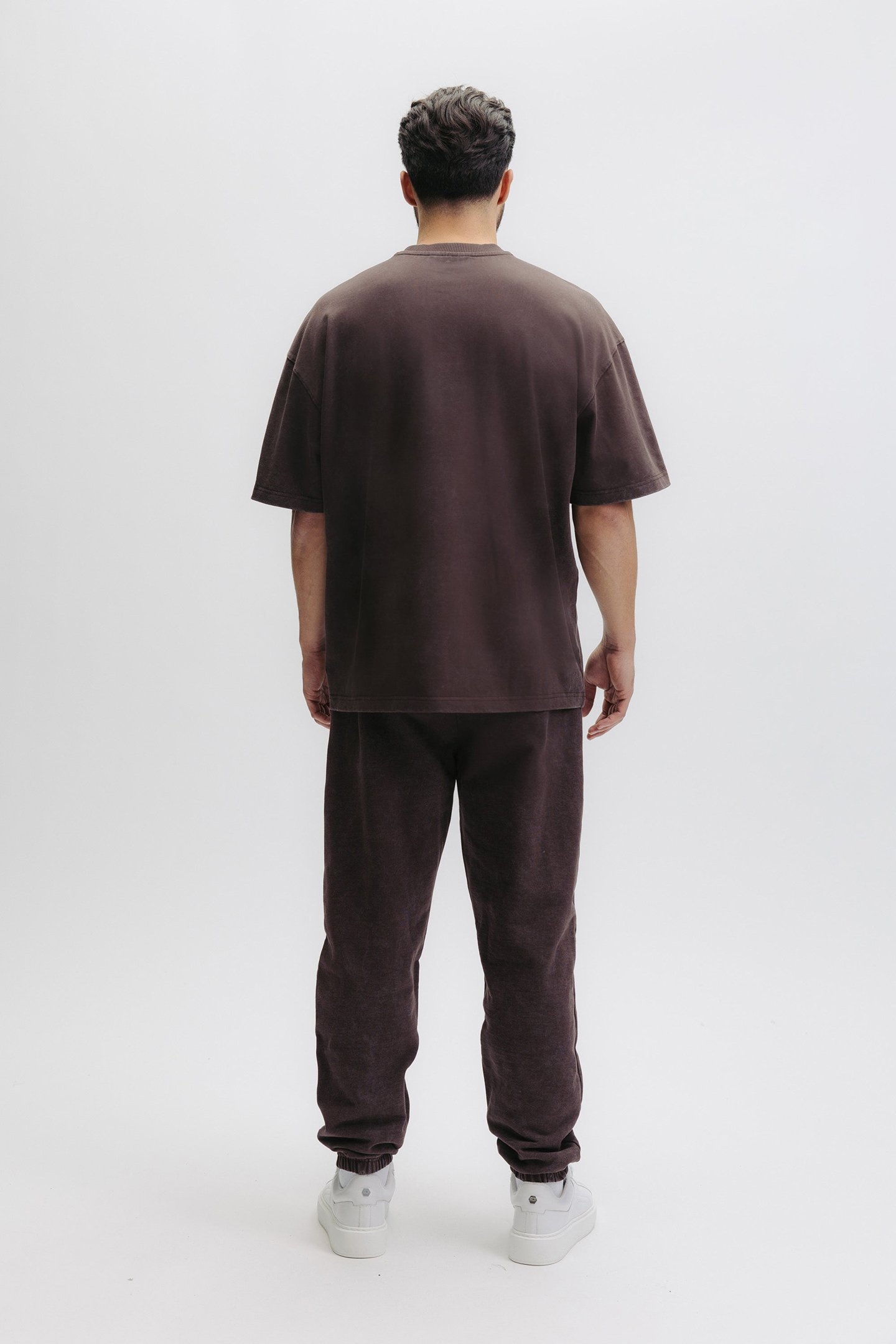 URBAN WASHED BOX T-SHIRT DEEP BROWN 2