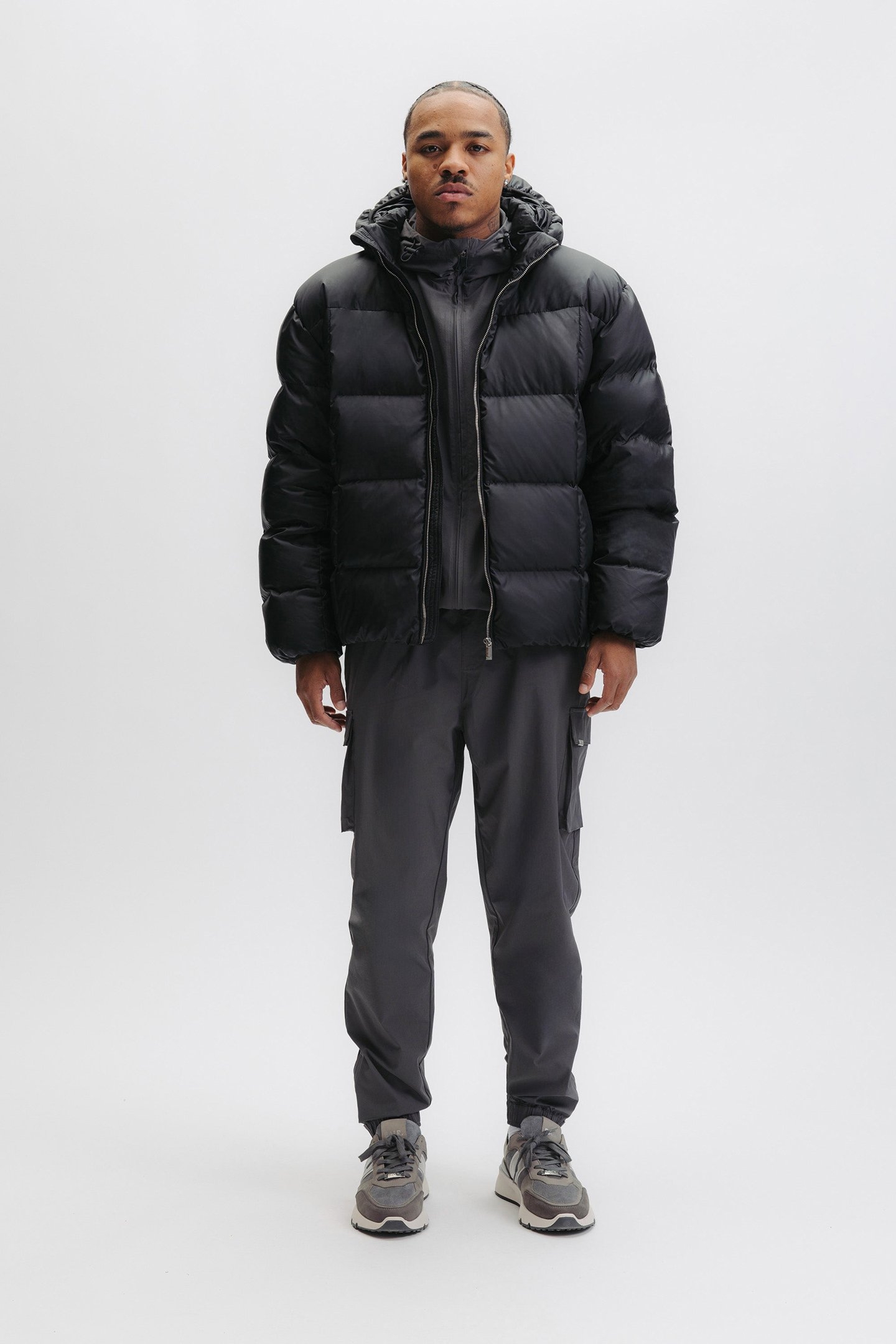 DENNIS PUFFER JACKET JET BLACK 1