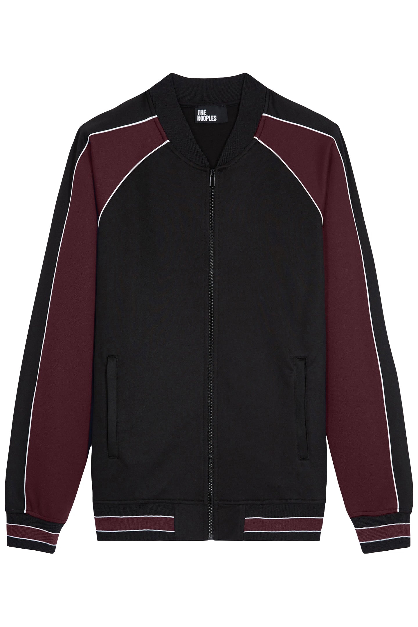 ZIP-UP SWEATSHIRT WITH RAGLAN SLEEVES BURGUNDY 4