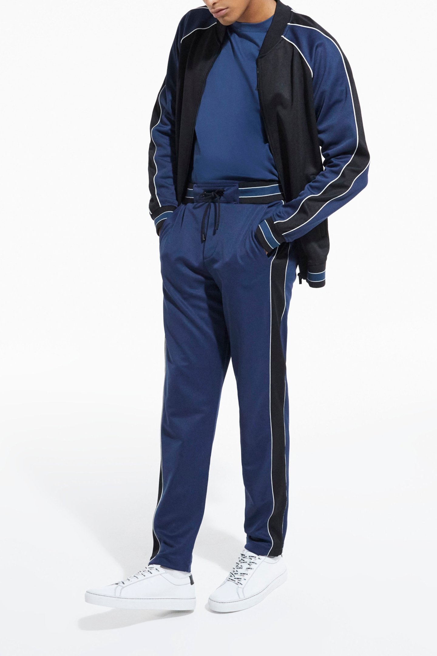 ZIP-UP SWEATSHIRT WITH RAGLAN SLEEVES NAVY 3