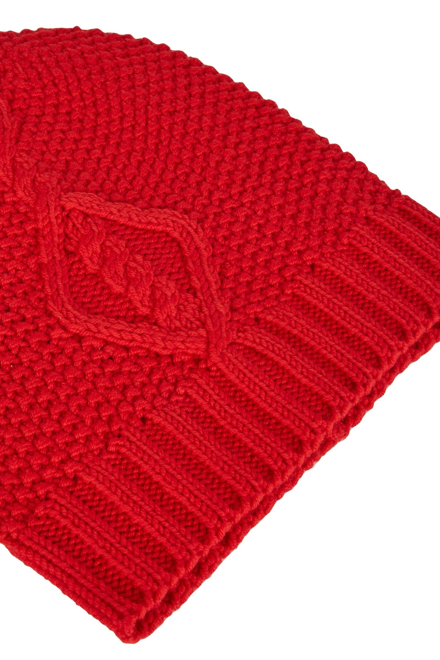 CABLE WOOL HAT TANGO RED 3