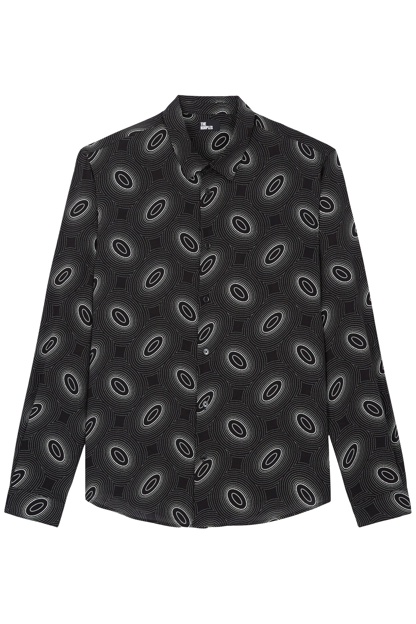 CHEMISE SLIM D MOTIF GALAXY BLACK WHITE 1