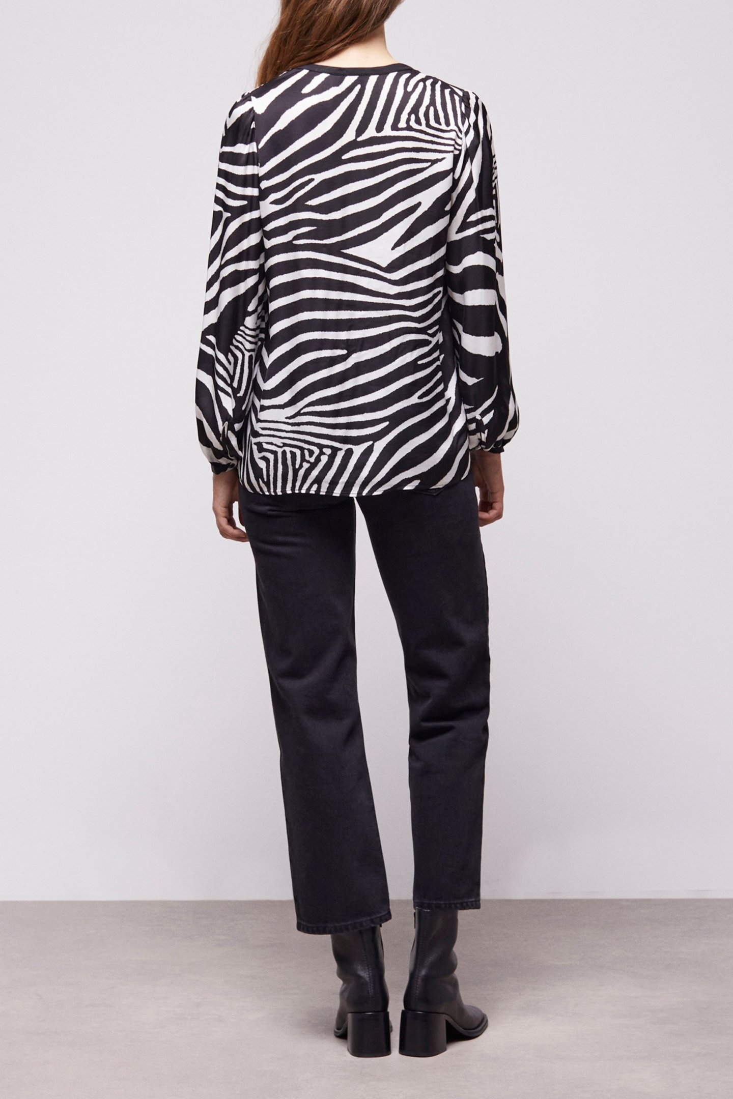BLOUSE AMPLE ZEBRA PRINT BLACK WHITE 2