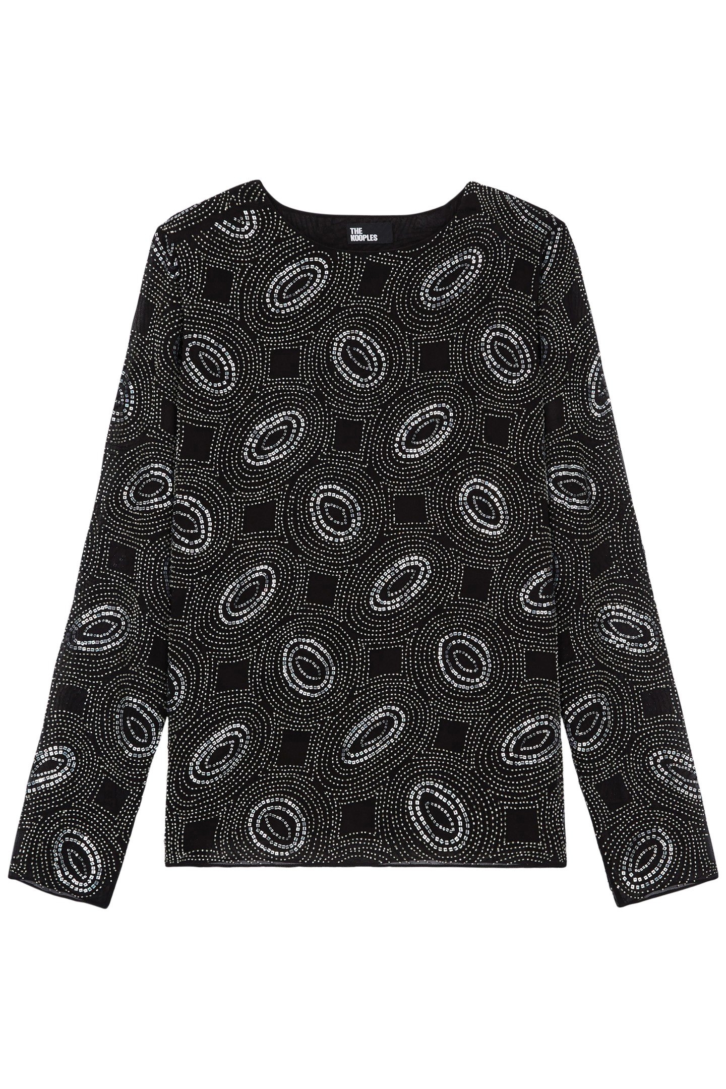 LONG-SLEEVED TOP WITH EMBROIDERY BLACK 1