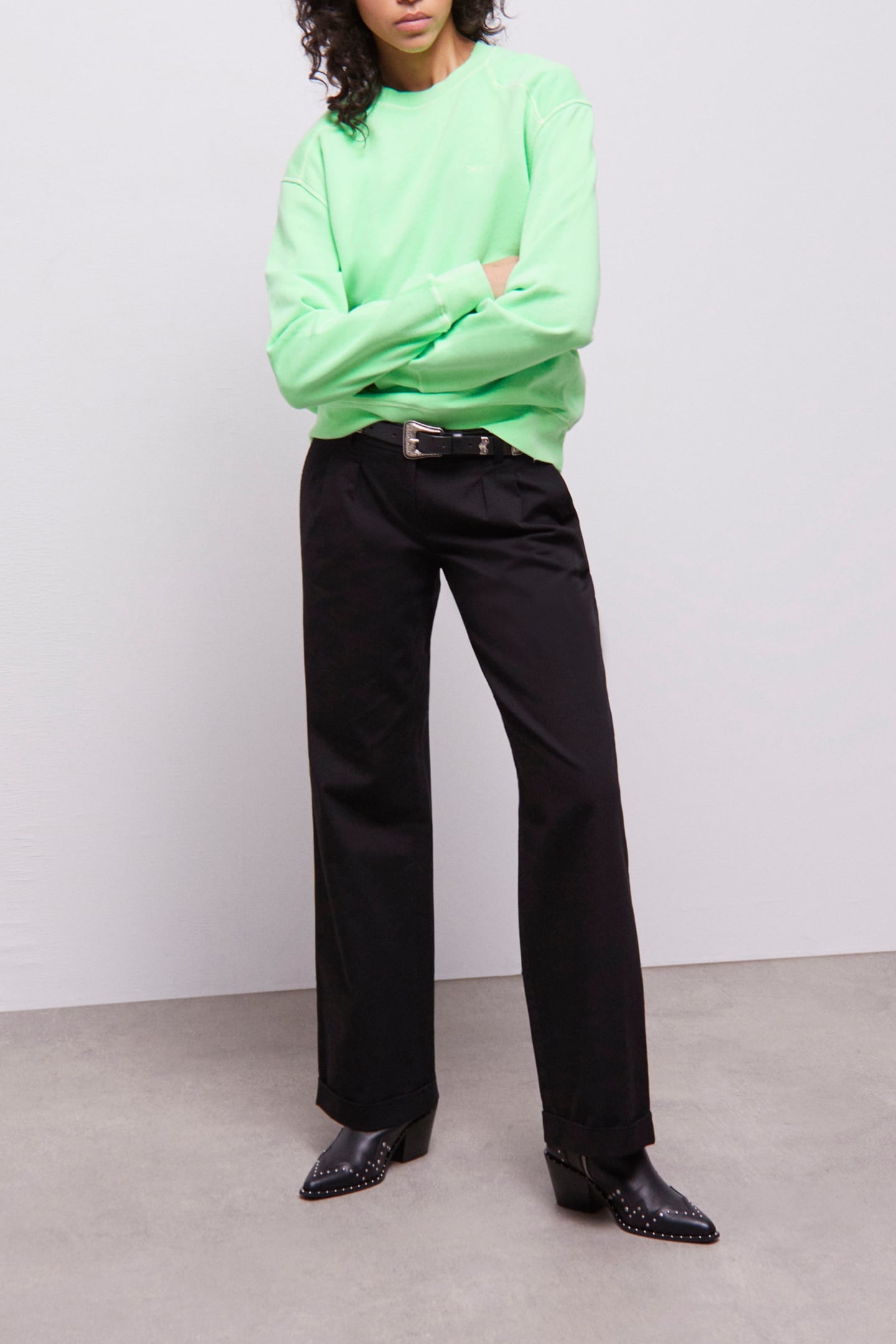 SWEAT VINTAGE VERT FLUO 4