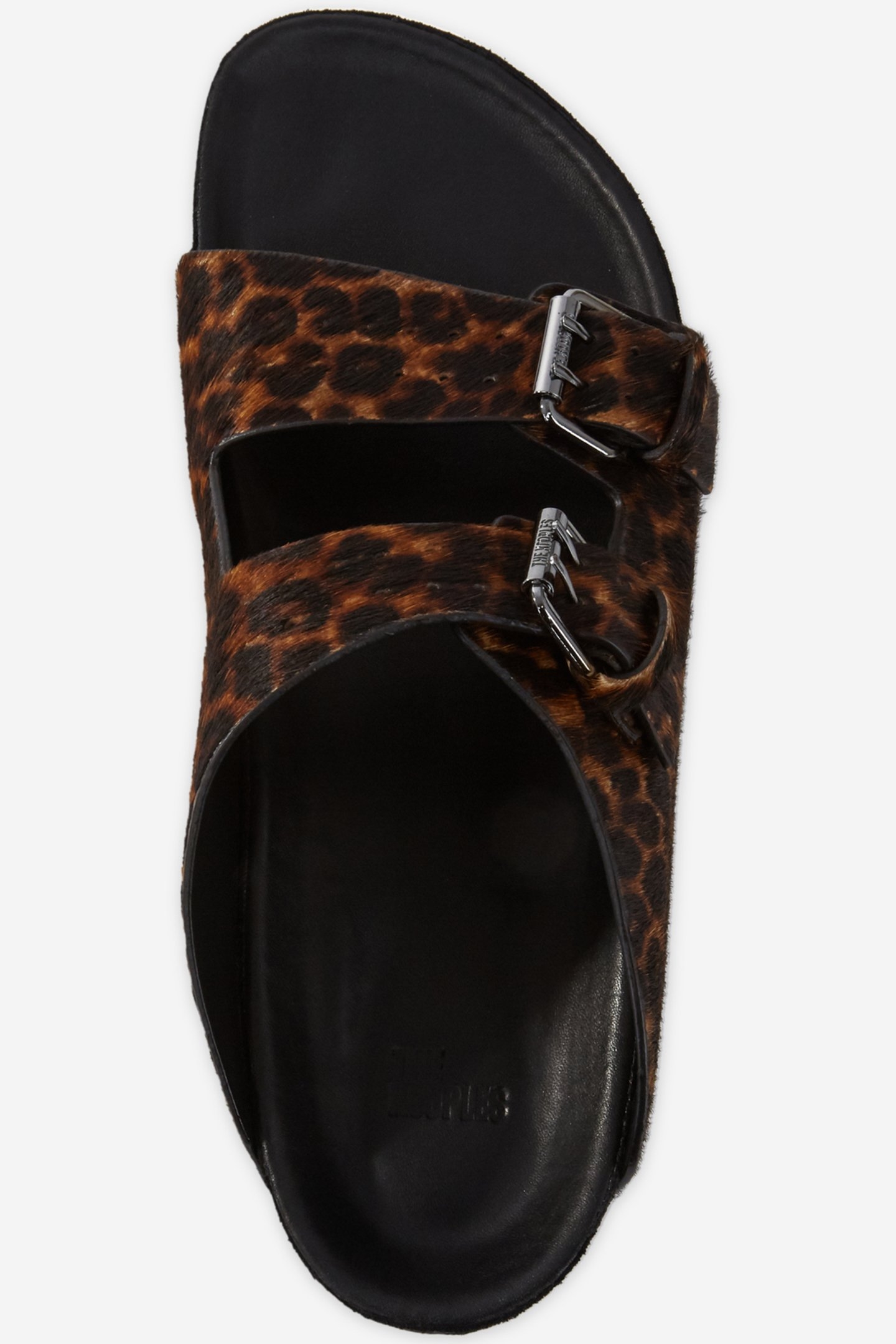 LEOPARD-LOOK POLISH LEATHER SANDALS 2