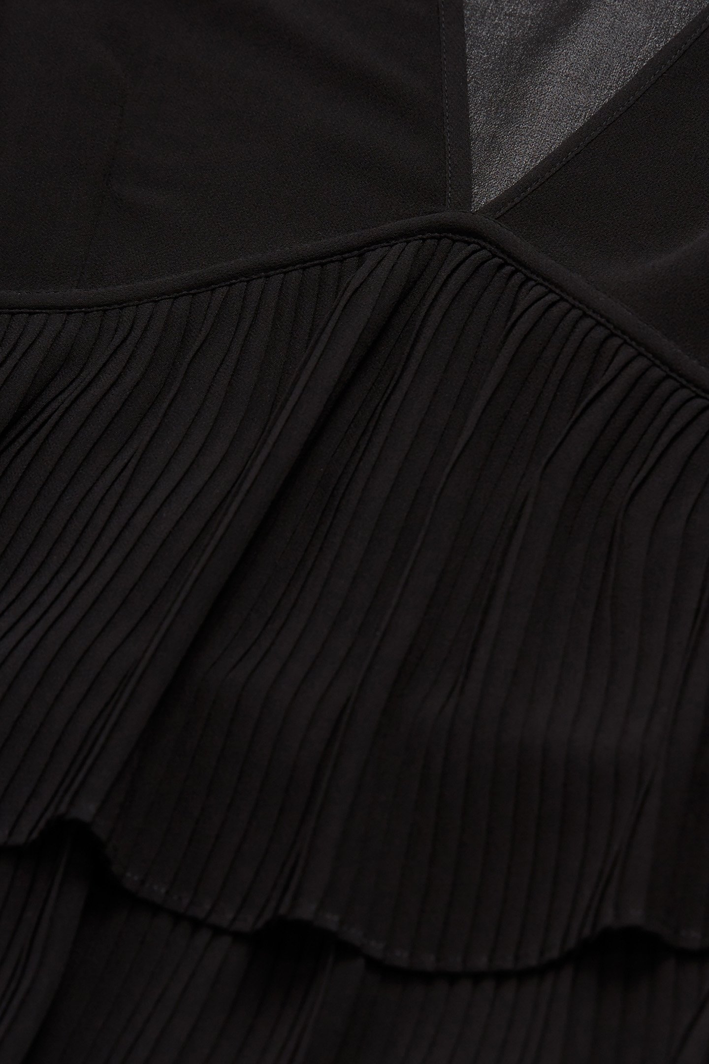 LONG SLEEVE DRESS WITH SHORT PLEATED SKIRT BLACK 7