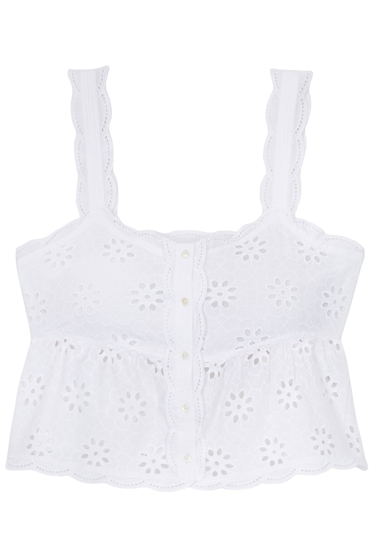 SLEEVELESS TOP WITH BUTTONS IN FRONT WHITE 4