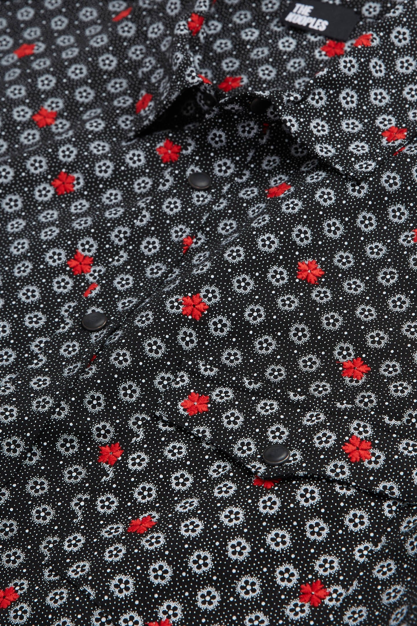 COWBOY SHIRT PRINTED WITH BLACK POLKA DOTS BLACK 5